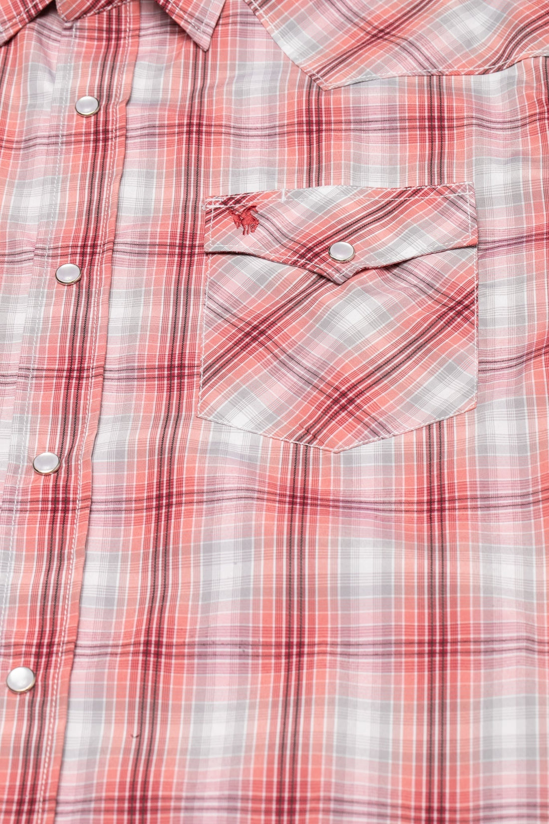 Men's Big & Tall Western Pearl Snap Plaid Shirt-PS400L-BT-438 - Rodeo Clothing wholesale 