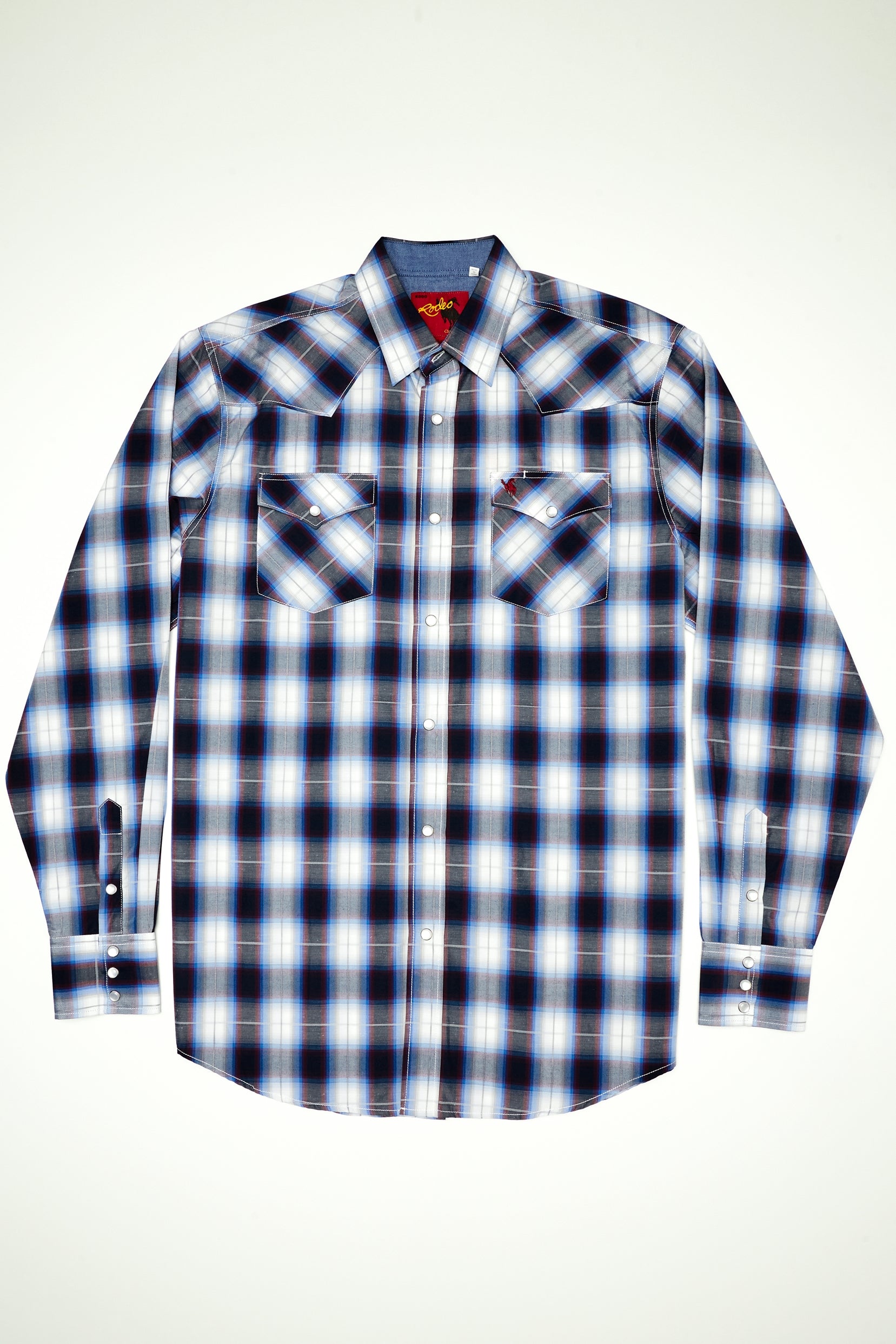 Men's Big & Tall Western Pearl Snap Plaid Shirt-PS400L-BT-470 - Rodeo Clothing wholesale 