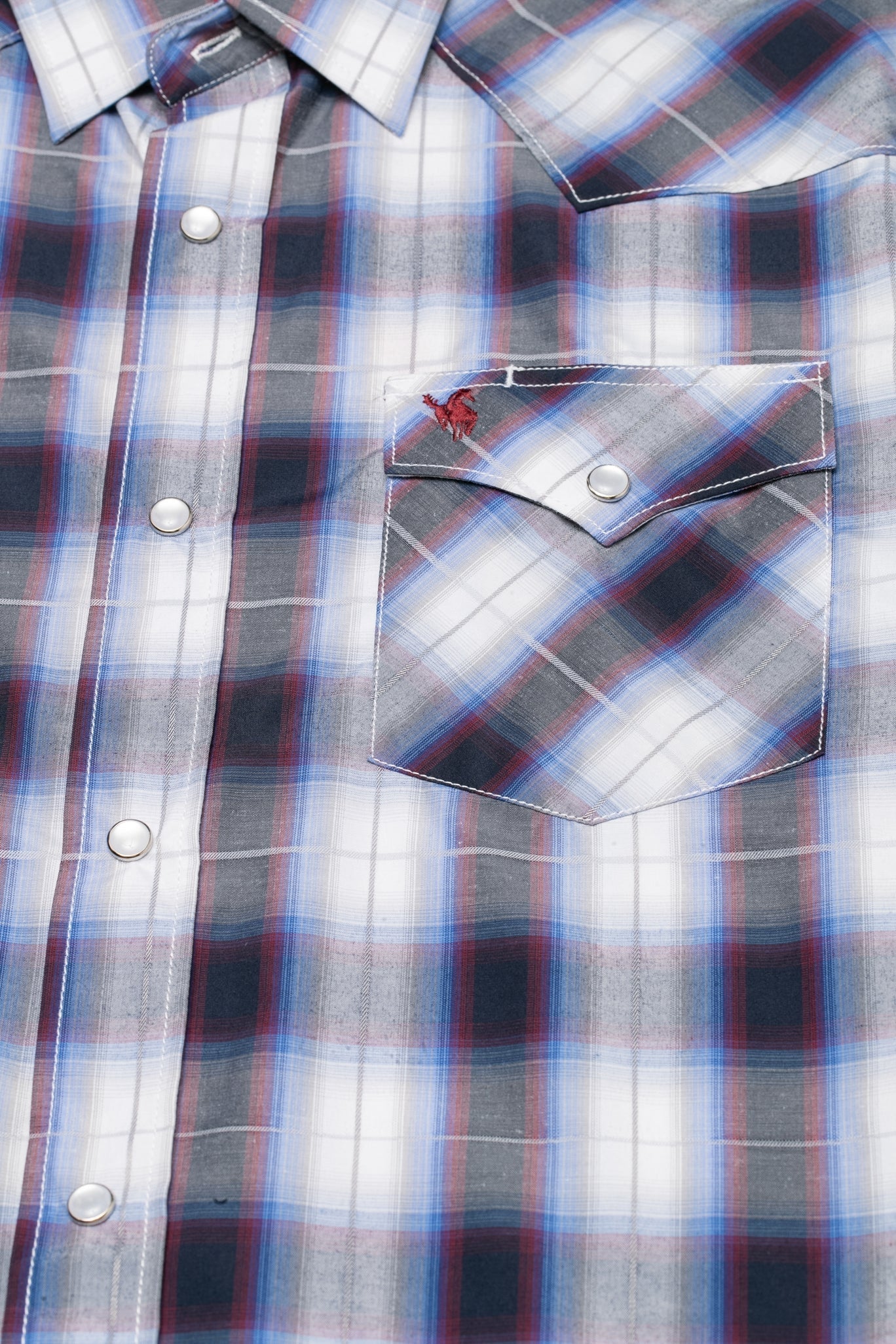 Men's Big & Tall Western Pearl Snap Plaid Shirt-PS400L-BT-470 - Rodeo Clothing wholesale 