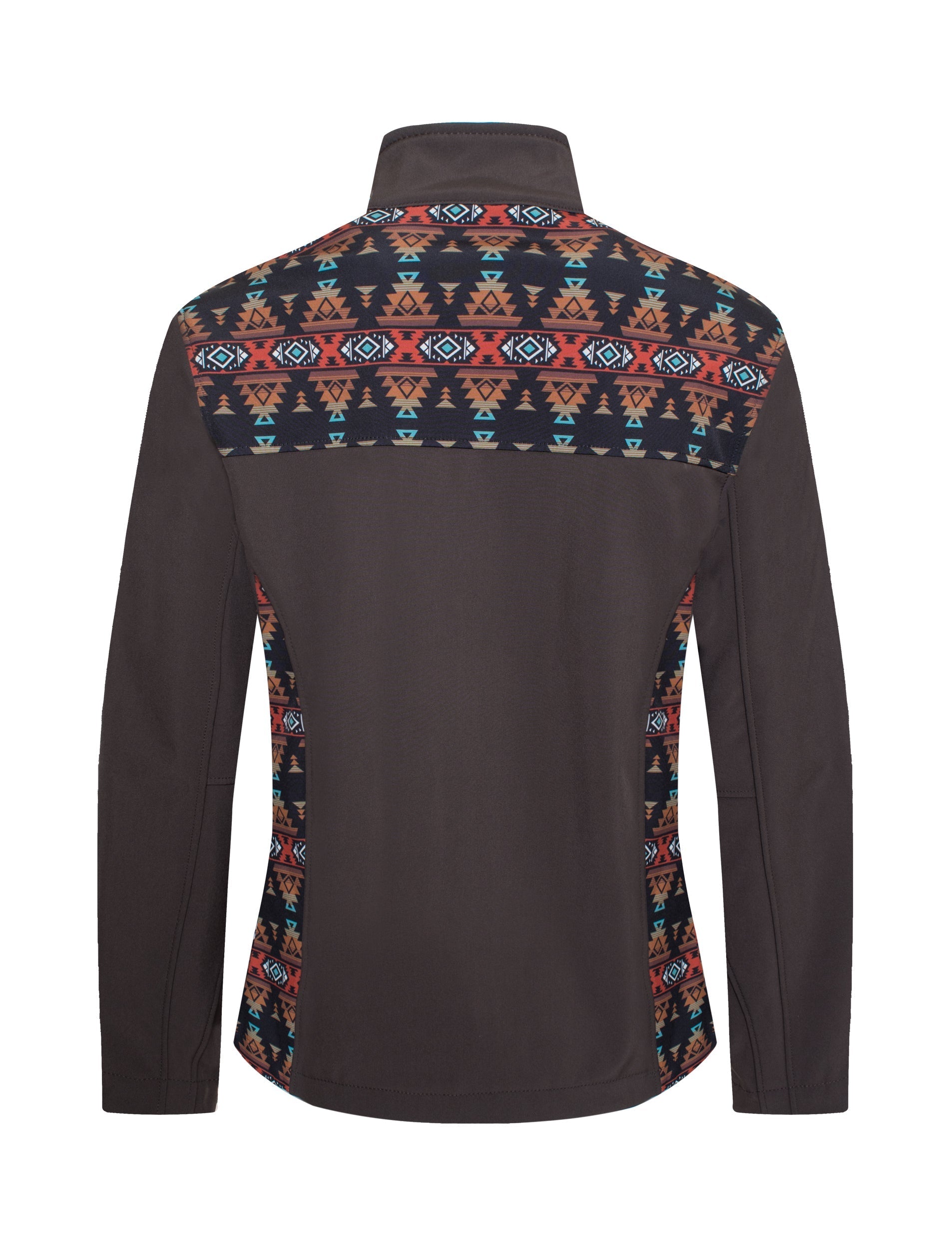 Women's Western Aztec Print Jacket-LJ650EMB-AZ-BROWN-RUST - Rodeo Clothing wholesale 