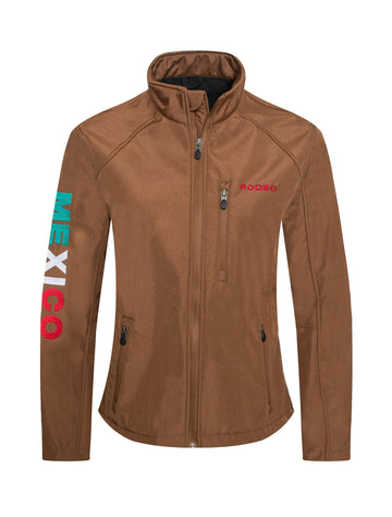 Women's Western Mexico Embroidery Jacket-LJ650EMB-MHL-COGNAC - Rodeo Clothing wholesale 