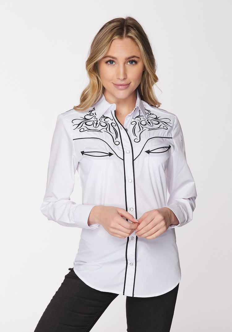 Women’s Western Embroidered Shirts-LS500-501 - Rodeo Clothing wholesale 