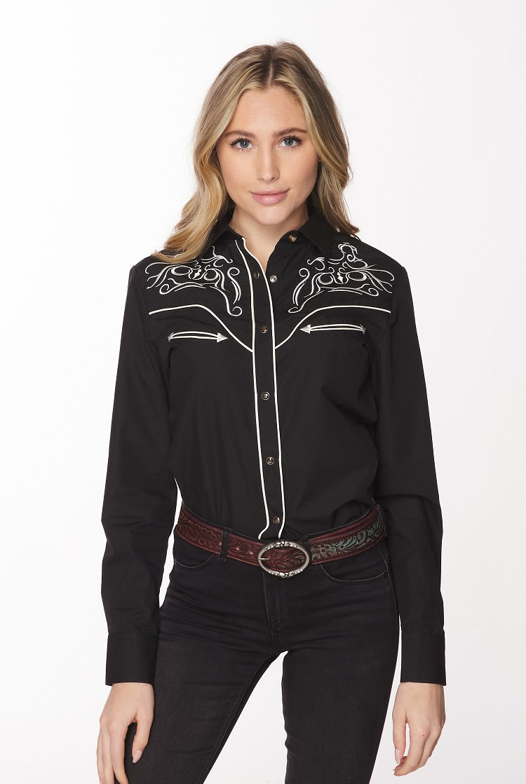 Women’s Western Embroidered Shirts-LS500-502 - Rodeo Clothing wholesale 