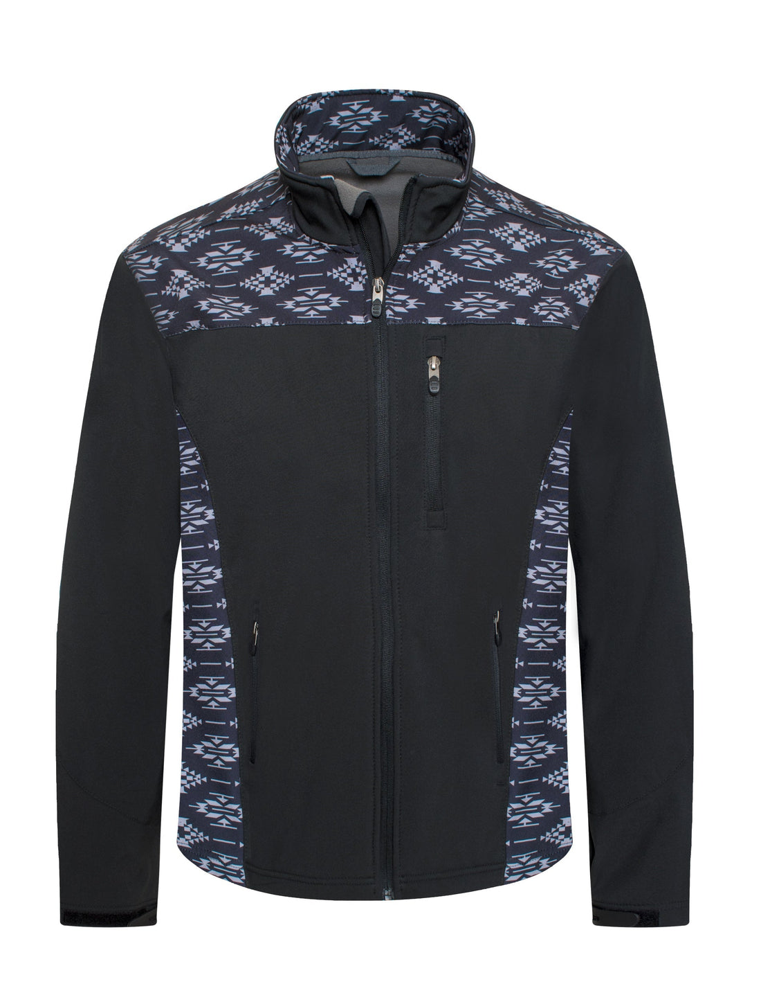 Men's Soft Shell Bonded Jacket-NJ650-AZ-BLACK-GREY - Rodeo Clothing wholesale 