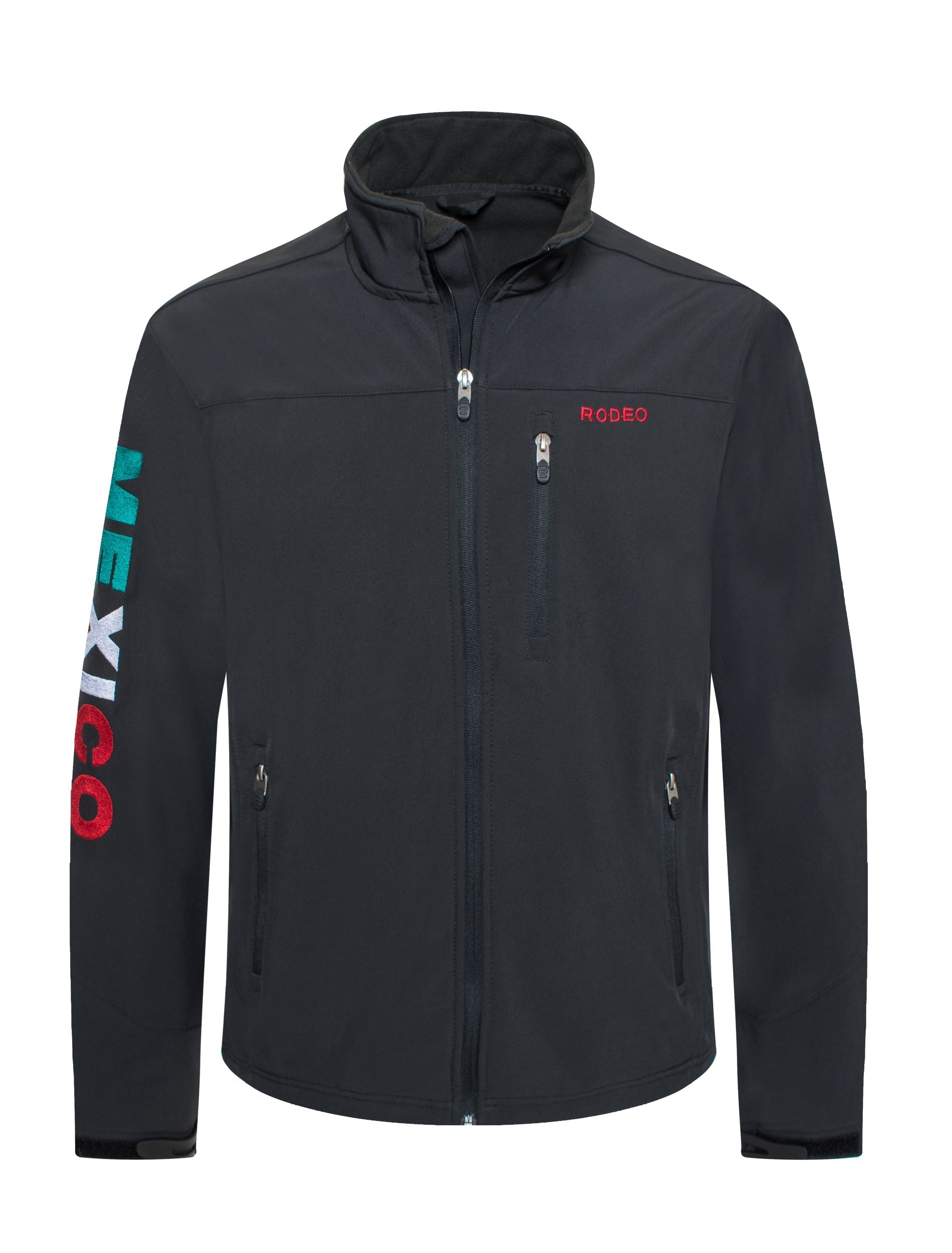 Men's Soft Shell Bonded Jacket-NJ650-EMB-MEX2-BLACK - Rodeo Clothing wholesale 