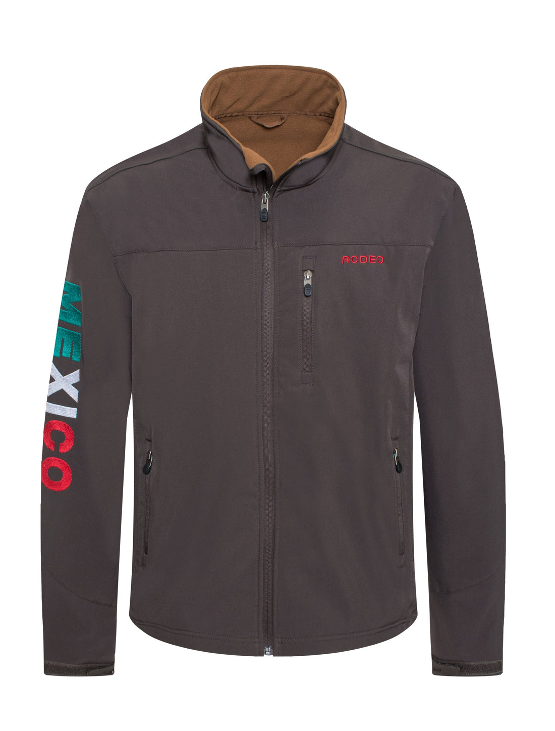 Men's Soft Shell Bonded Jacket With Embroidery-NJ650EMB-MHL-BROWN - Rodeo Clothing wholesale 