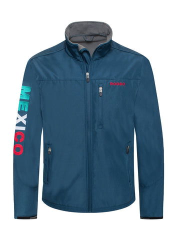Men's Soft Shell Bonded Jacket With Embroidery-NJ650EMB-MHL-NAVY - Rodeo Clothing wholesale 