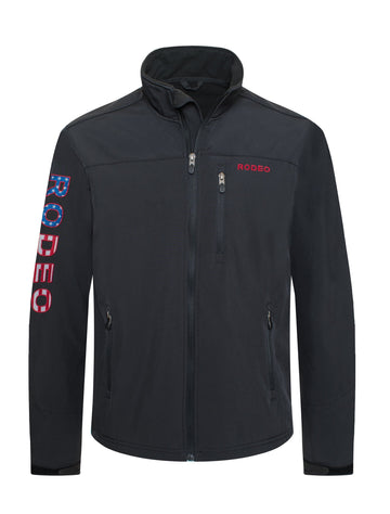 Men's Soft Shell Bonded Jacket With Embroidery-NJ650EMB-BLACK-US - Rodeo Clothing wholesale 