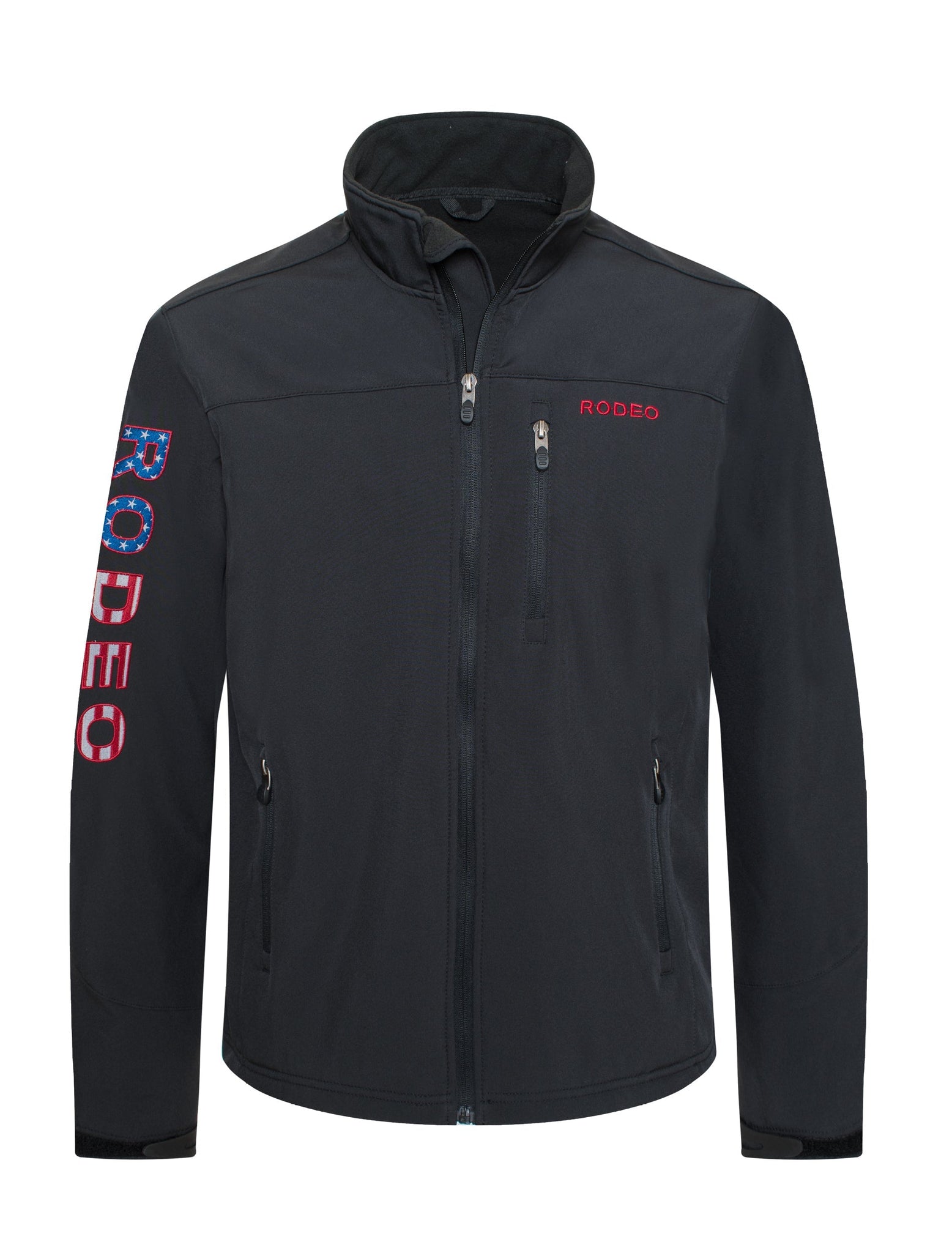 Men's Soft Shell Bonded Jacket With Embroidery-NJ650EMB-BLACK-US
