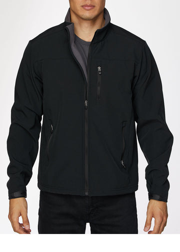 Men's Soft Shell Bonded Jacket-NJ650-Black-Grey - Rodeo Clothing wholesale 