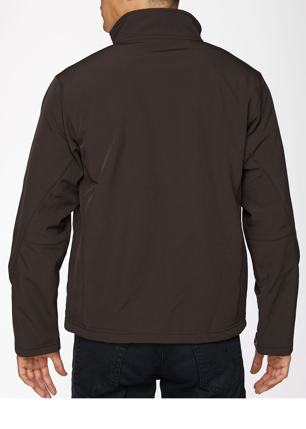 Men's Soft Shell Bonded Jacket-NJ650-Brown-Rust - Rodeo Clothing wholesale 