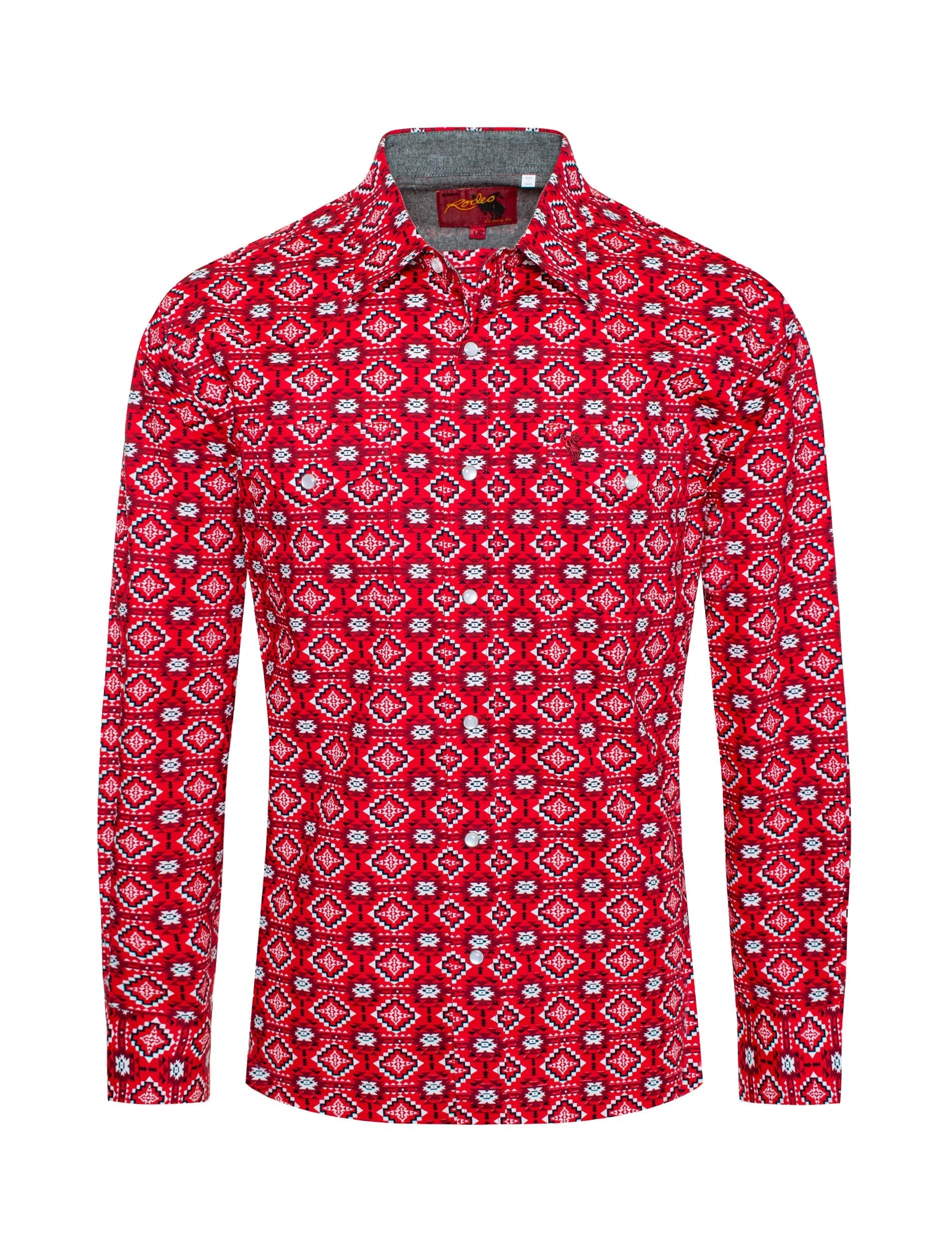 Men's Western Pearl Snap Print Shirt-PS100L-178 - Rodeo Clothing wholesale 