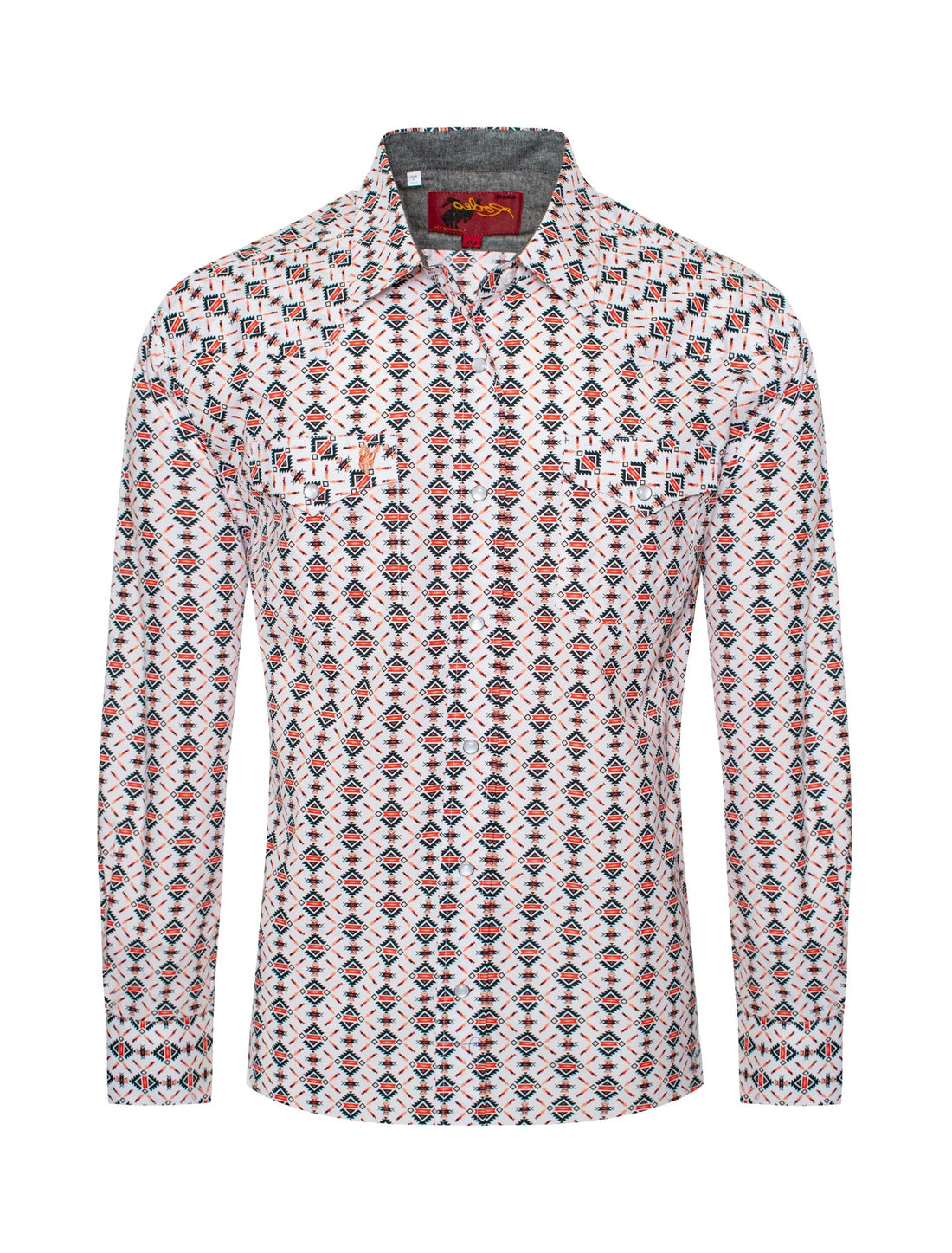 Men's Western Pearl Snap Print Shirt-PS100L-181 - Rodeo Clothing wholesale 