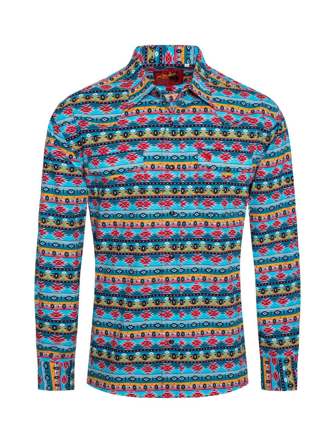 Men's Western Pearl Snap Print Shirt-PS100L-182 - Rodeo Clothing wholesale 