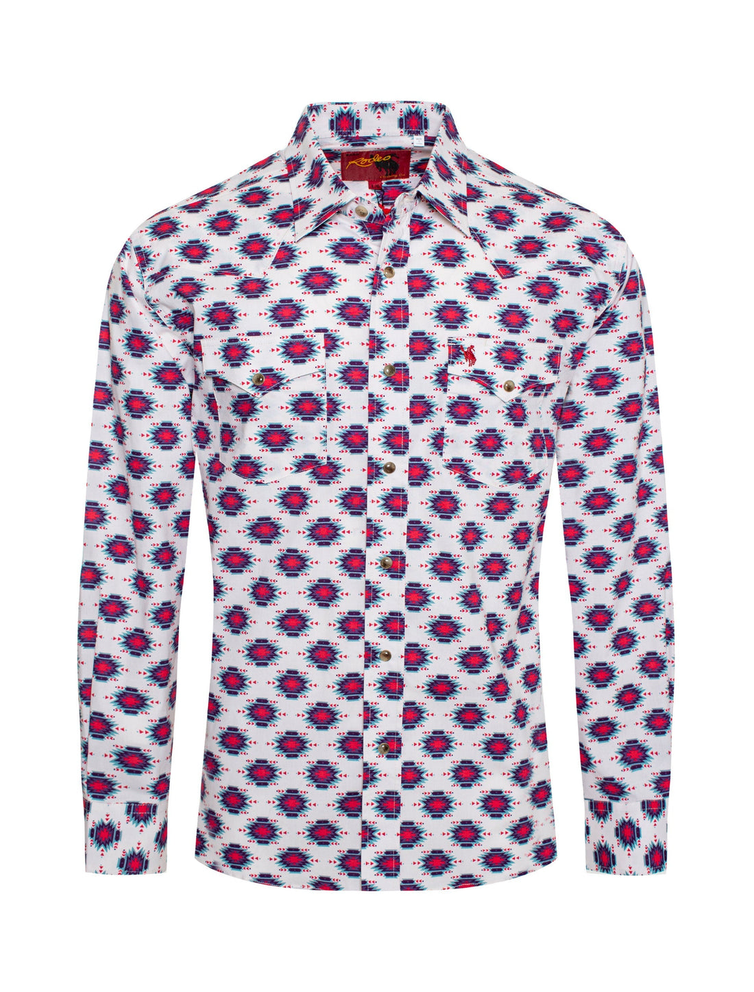 Men's Western Pearl Snap Print Shirt-PS100L-183 - Rodeo Clothing wholesale 