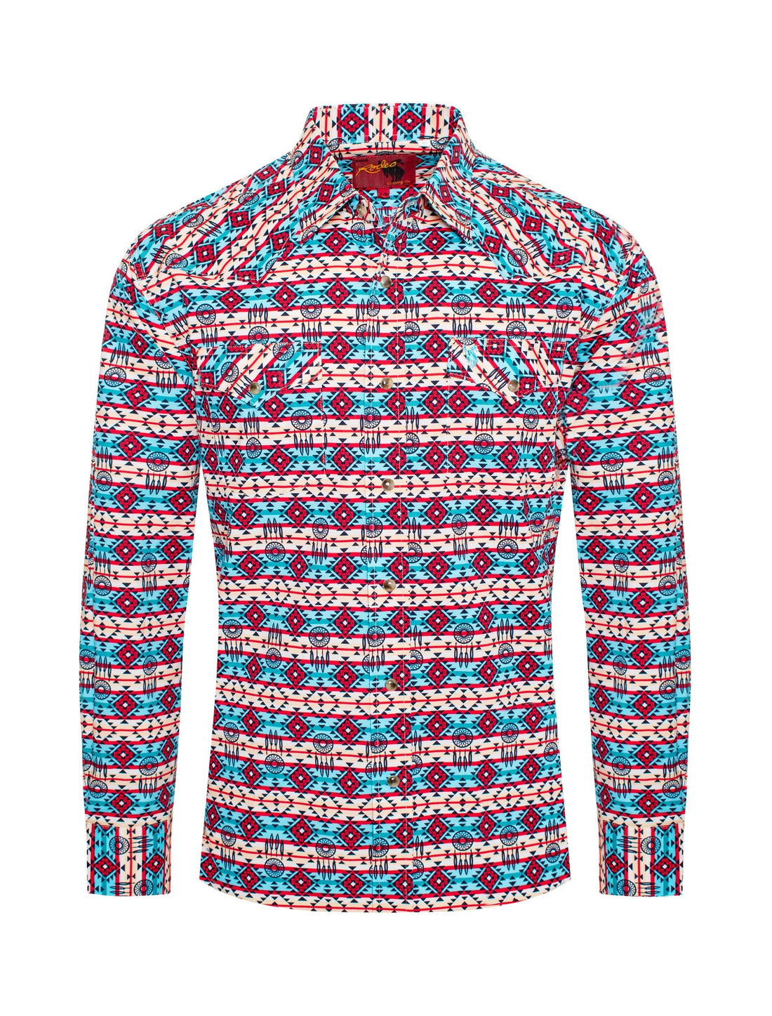 Men's Western Pearl Snap Print Shirt-PS100L-184 - Rodeo Clothing wholesale 