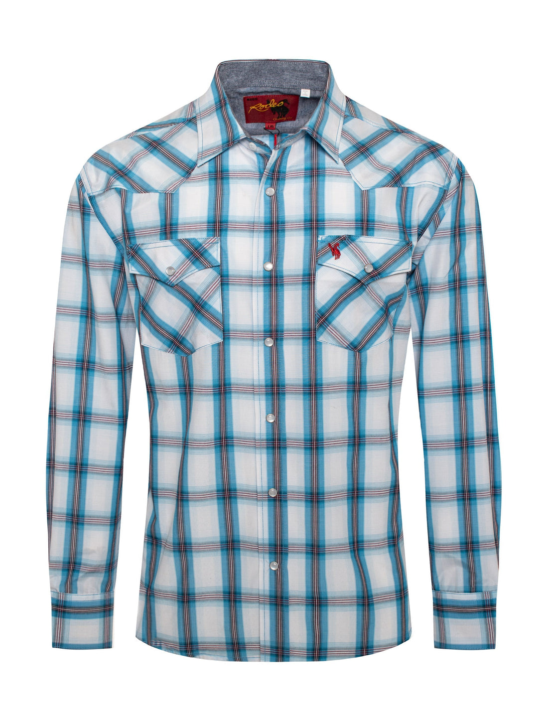 Men's Western Long Sleeve Pearl Snap Plaid Shirt-PS400-410 - Rodeo Clothing wholesale 