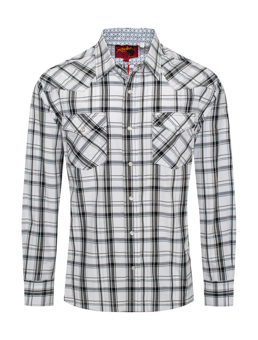 Men's Western Long Sleeve Pearl Snap Plaid Shirt-PS400-414 - Rodeo Clothing wholesale 