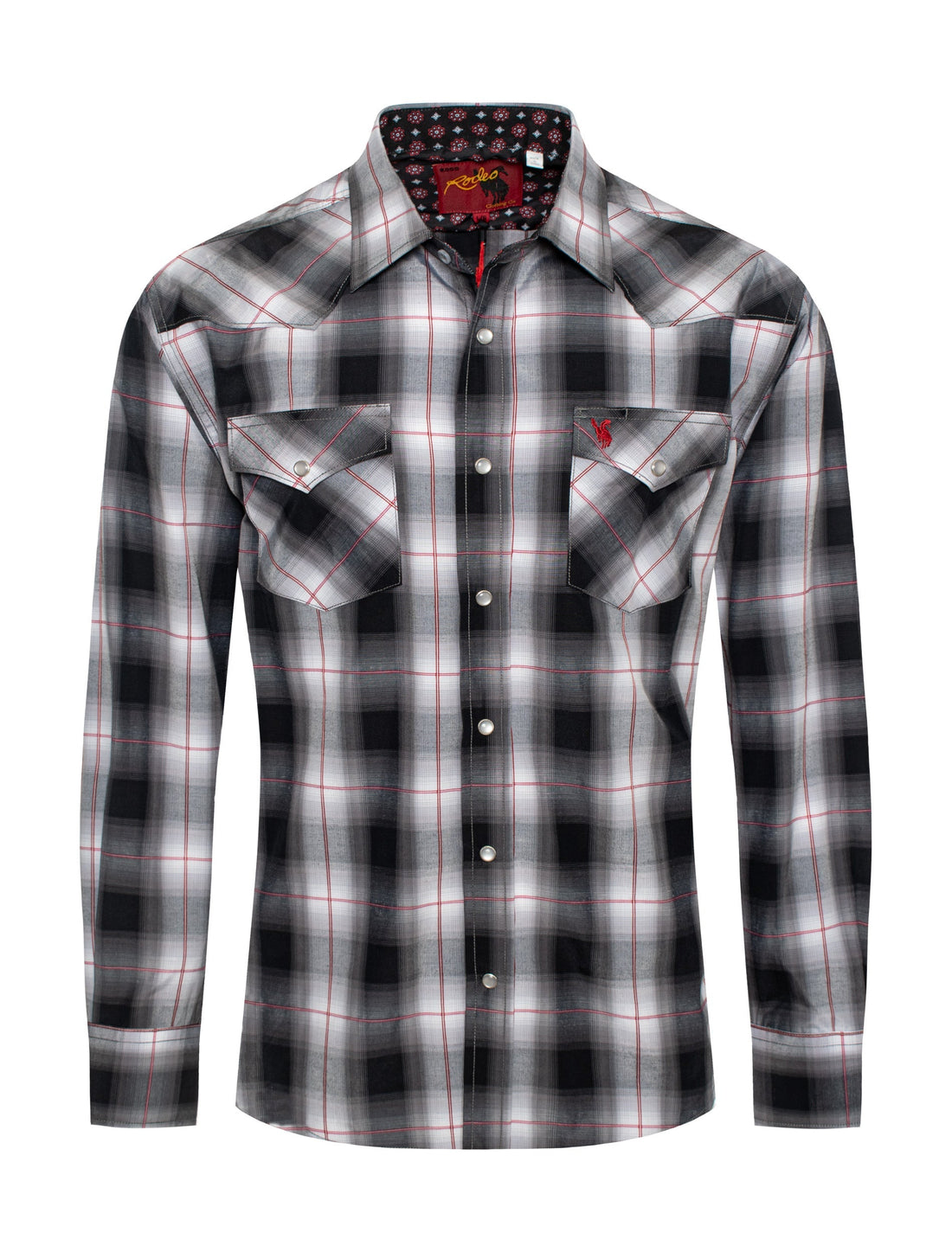 Men's Western Long Sleeve Pearl Snap Plaid Shirt-PS400-415 - Rodeo Clothing wholesale 
