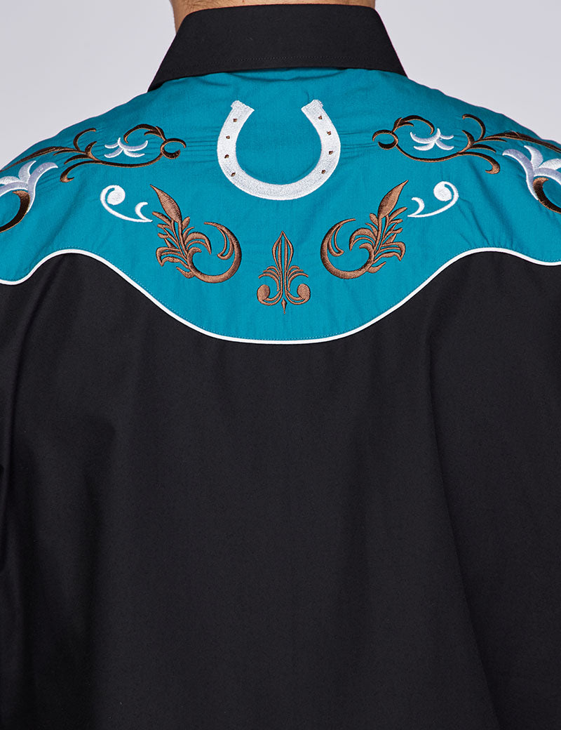 Men's Western Cowboy Embroidery Shirt-PS500-506 - Rodeo Clothing wholesale 