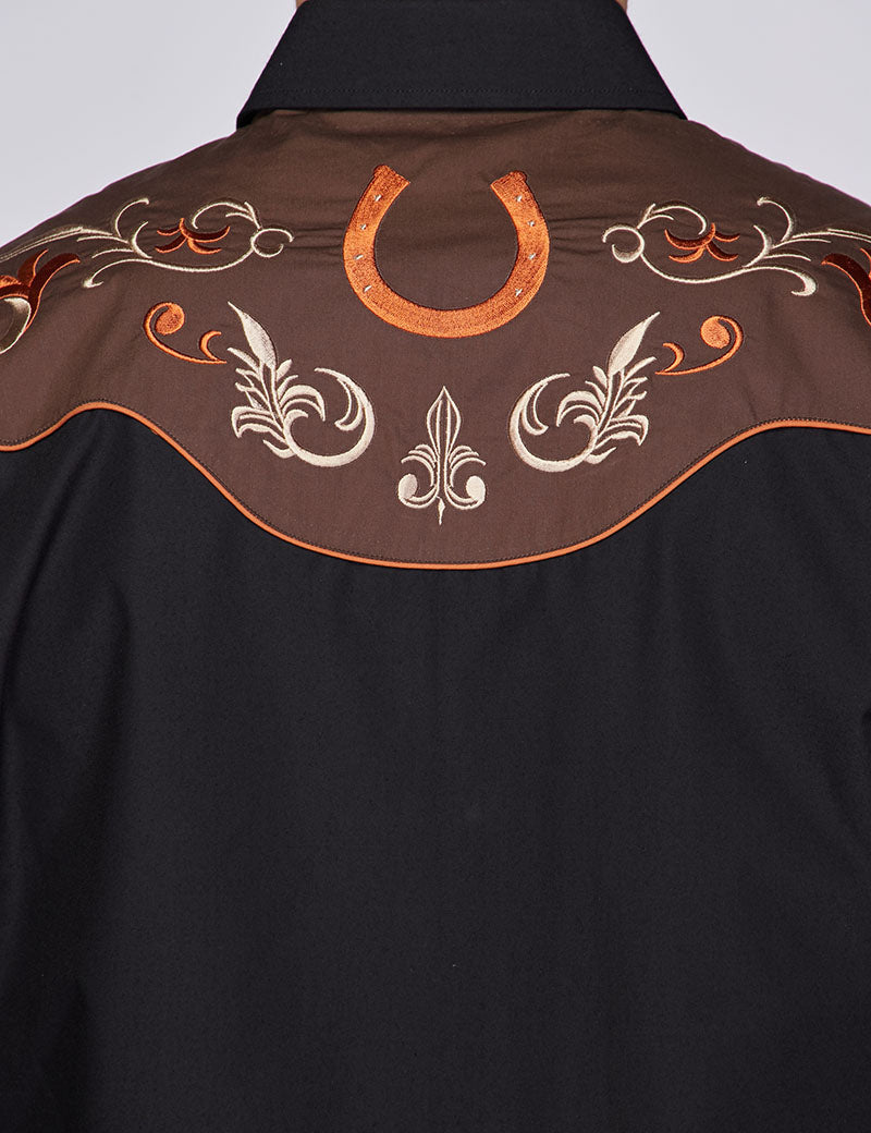 Men's Western Cowboy Embroidery Shirt-PS500-507 - Rodeo Clothing wholesale 