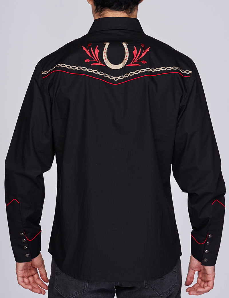 Men's Western Cowboy Embroidery Shirt-PS500-516 - Rodeo Clothing wholesale 
