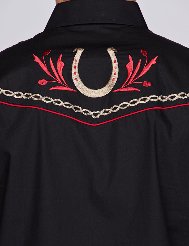 Men's Western Cowboy Embroidery Shirt-PS500-516 - Rodeo Clothing wholesale 