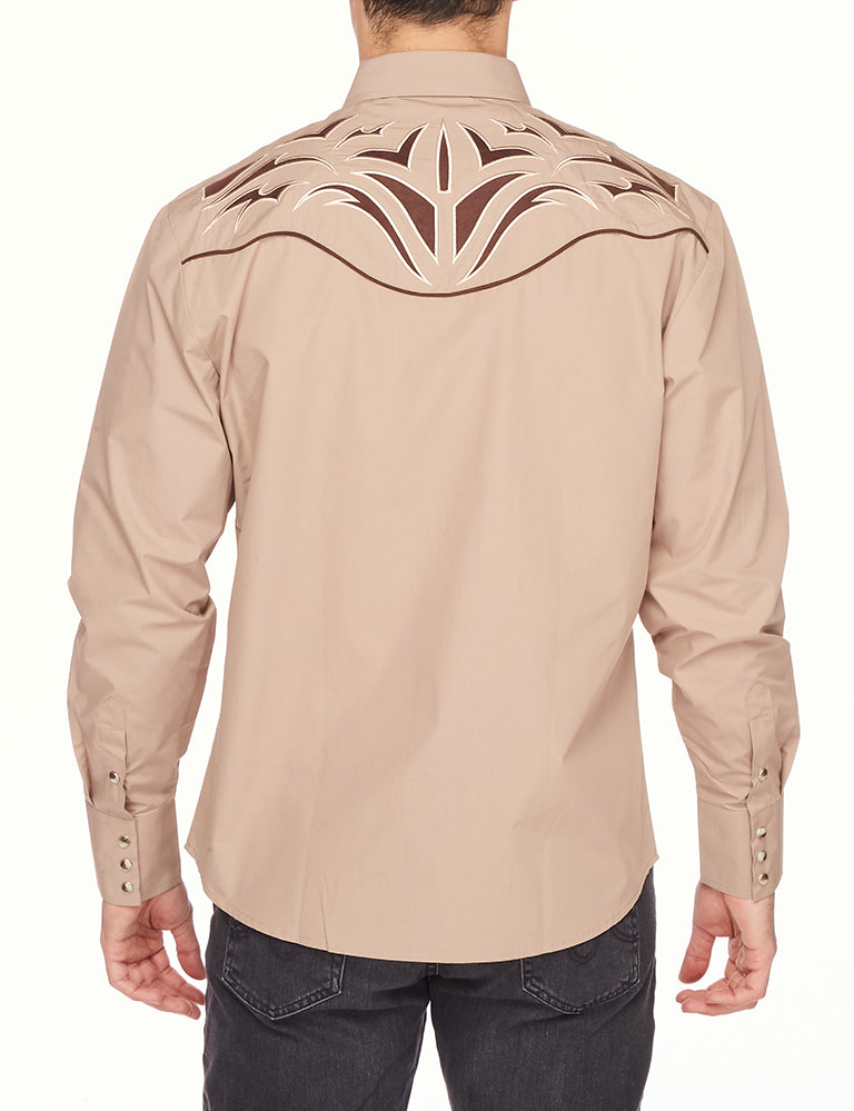 Men's Western Cowboy Embroidery Shirt-PS500-533 - Rodeo Clothing wholesale 