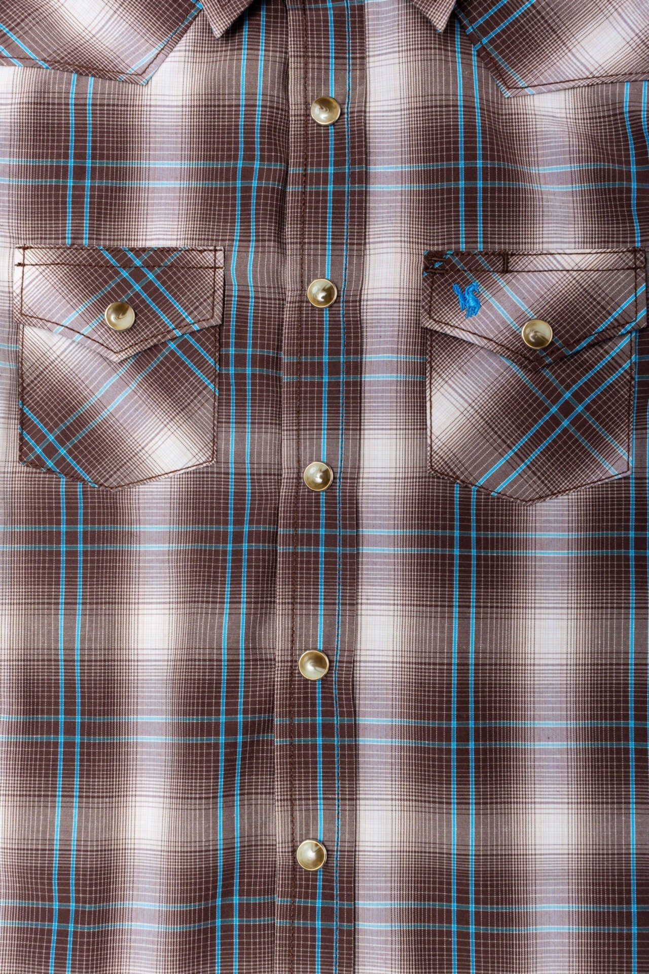 Boy's Western Pearl Snap Button Plaid Shirt-PS400K-461 - Rodeo Clothing wholesale 