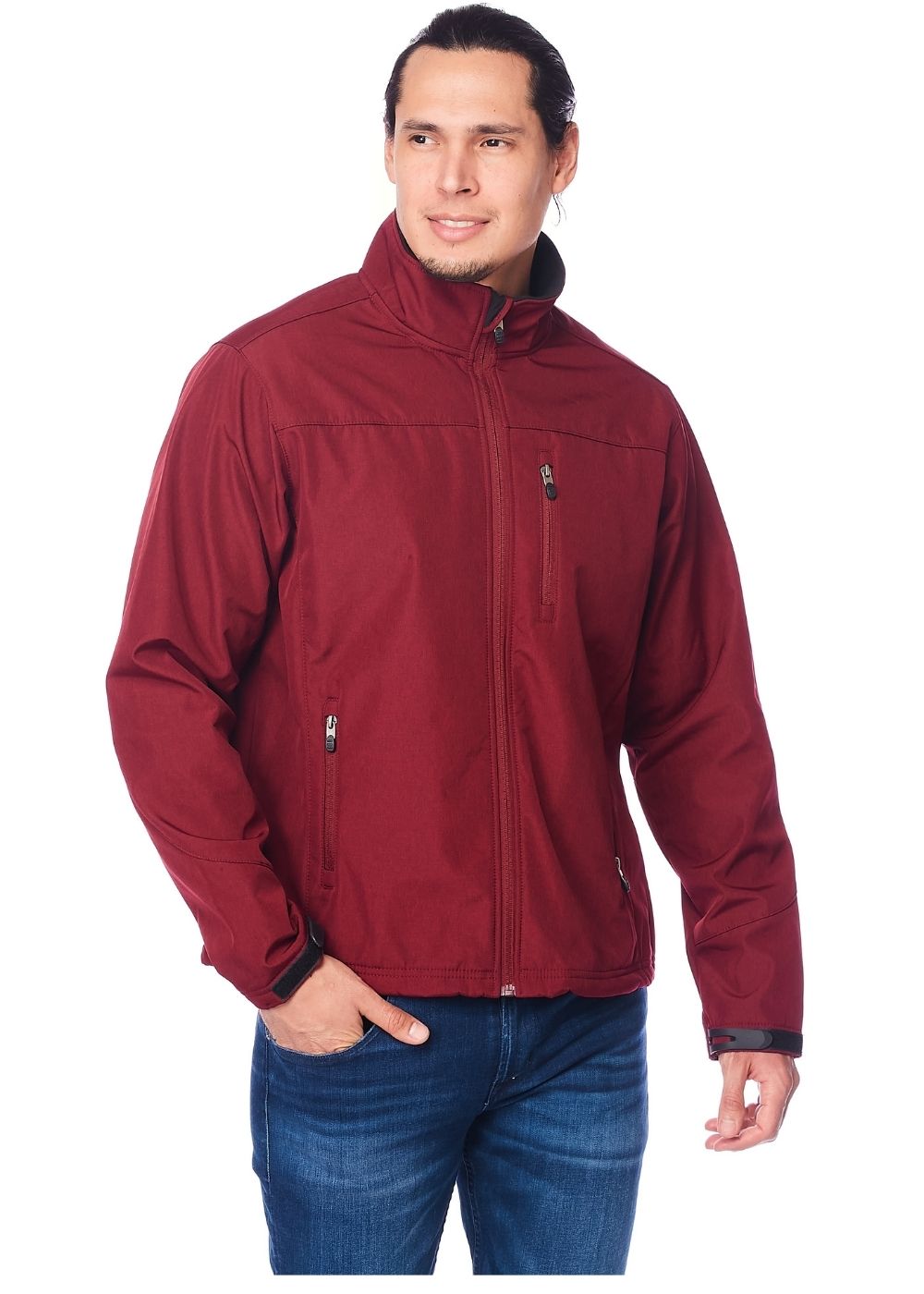Men's Soft Shell Bonded Jacket-NJ650-BURGUNDY - Rodeo Clothing wholesale 