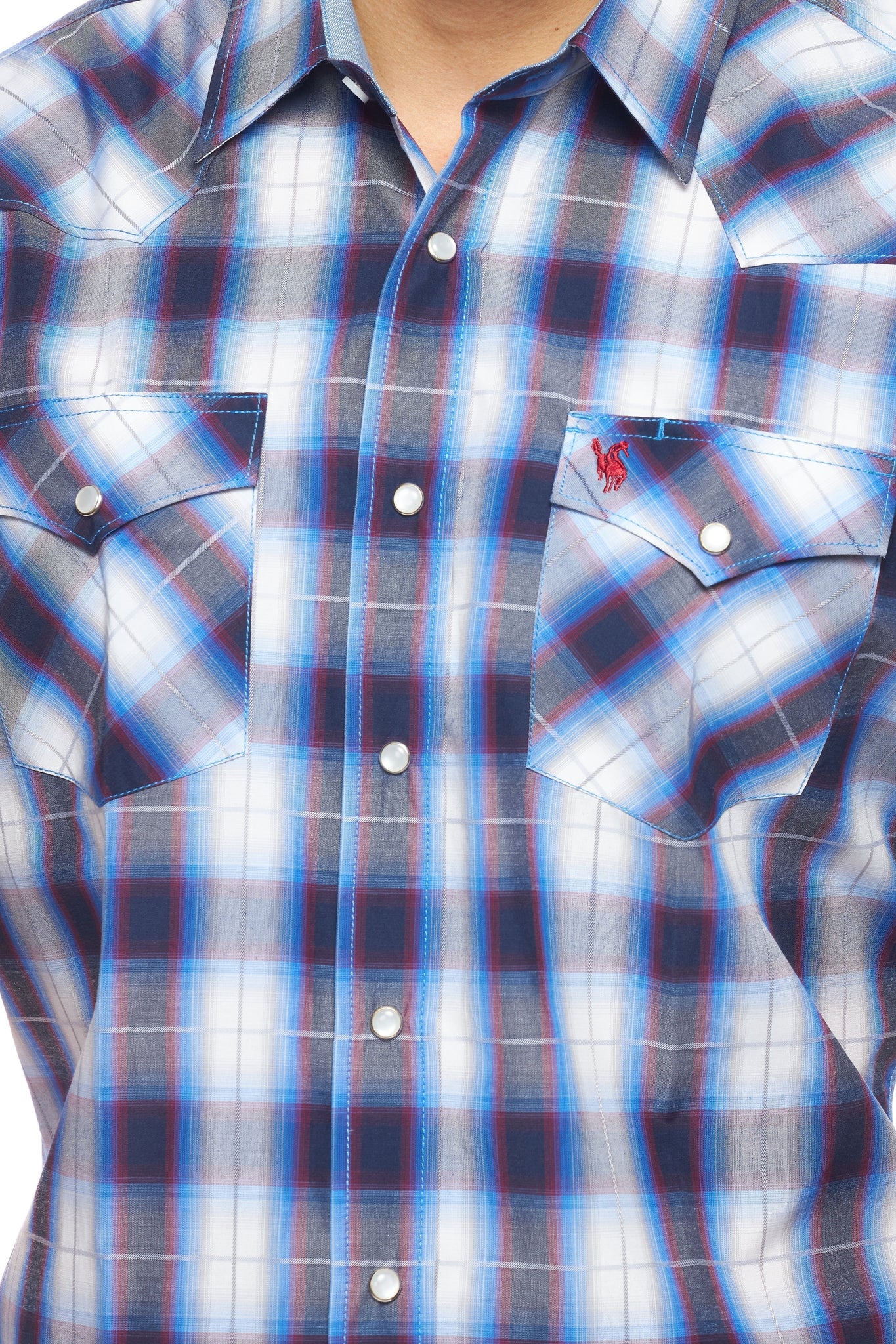 Men's Western Short Sleeve Pearl Snaps Plaid Shirt -PS400S-470 Pack F(1M-2L-2XL-1XXL)