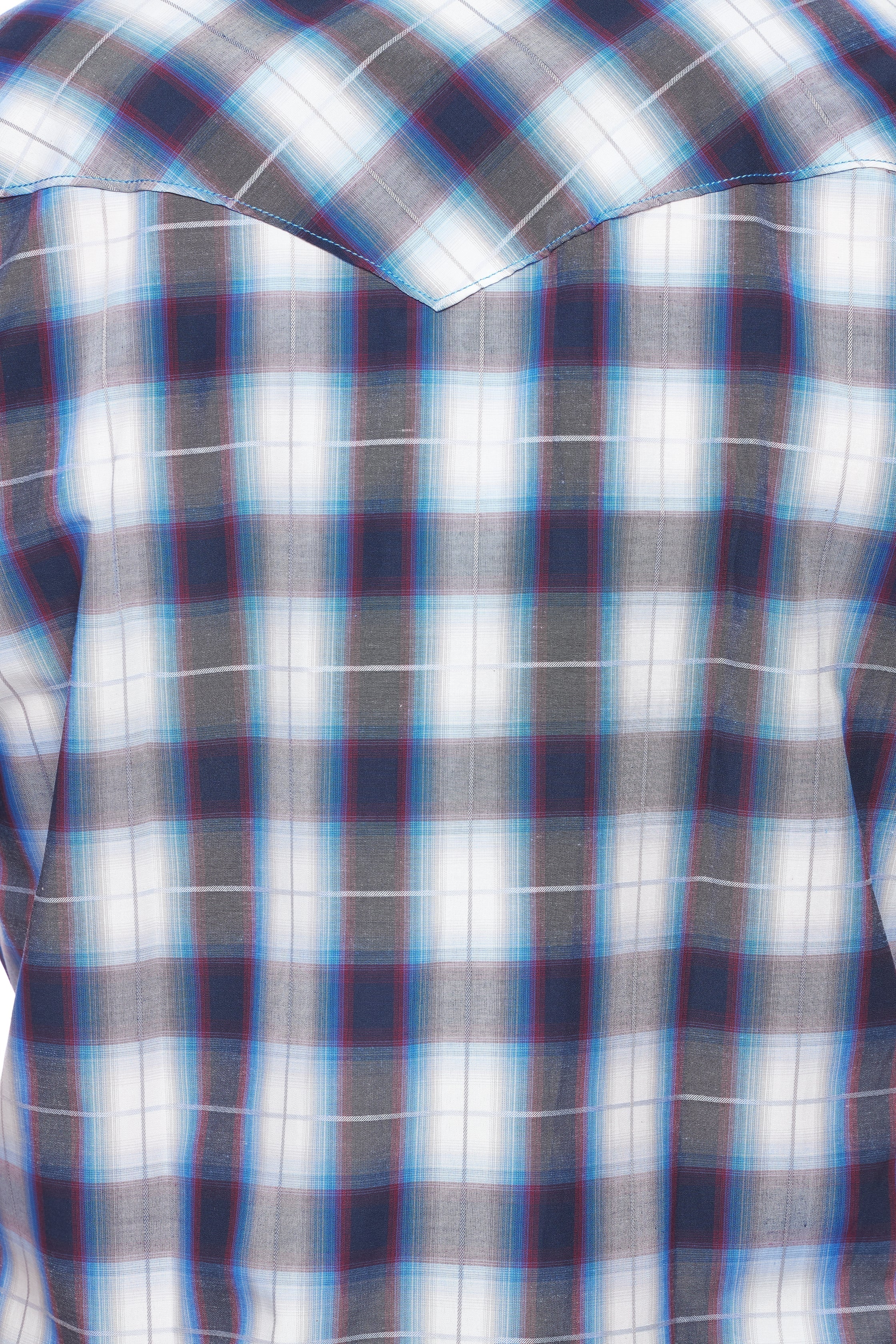 Men's Western Short Sleeve Pearl Snaps Plaid Shirt-PS400S-470 - Rodeo Clothing wholesale 