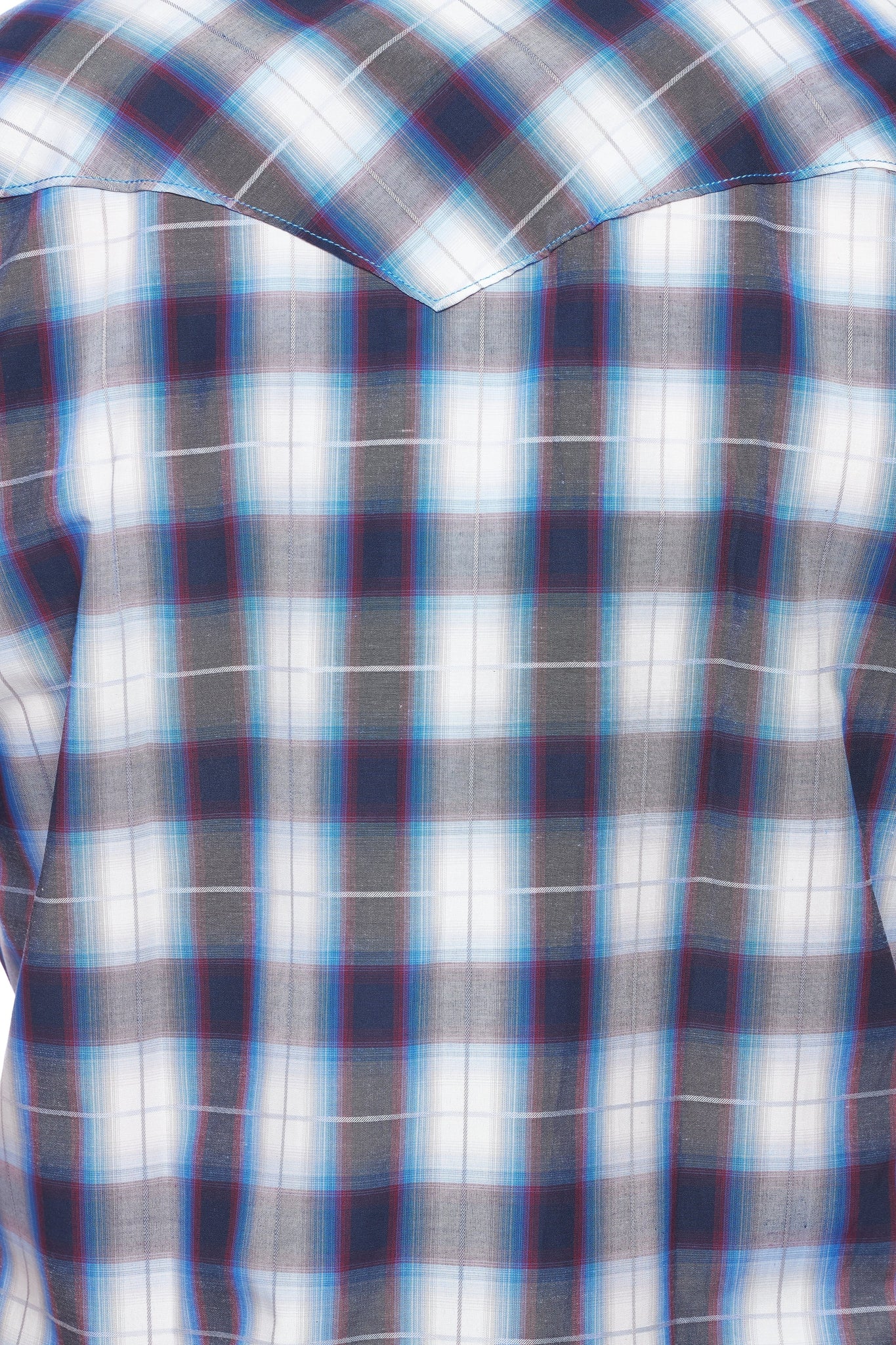 Men's Western Short Sleeve Pearl Snaps Plaid Shirt -PS400S-470