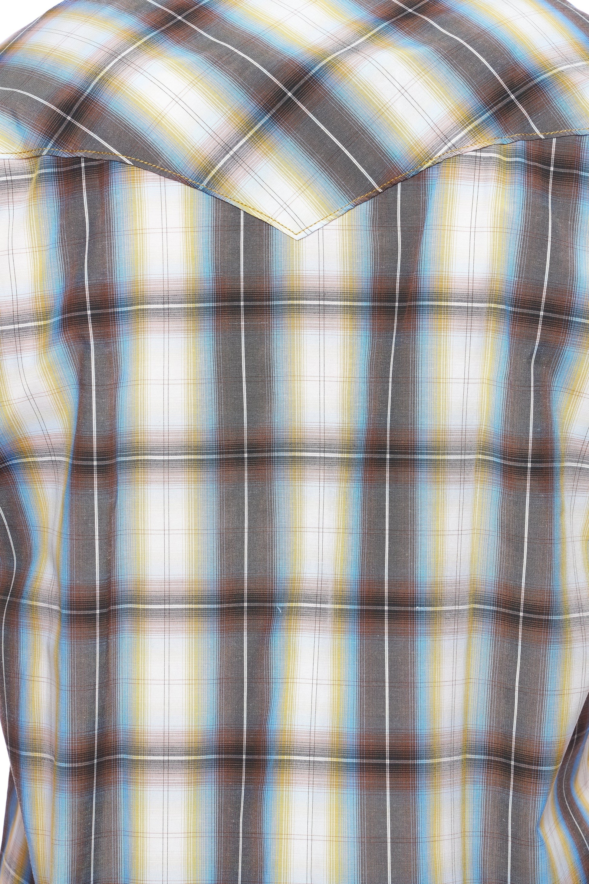 Men's Western Short Sleeve Pearl Snaps Plaid Shirt-PS400S-492 - Rodeo Clothing wholesale 