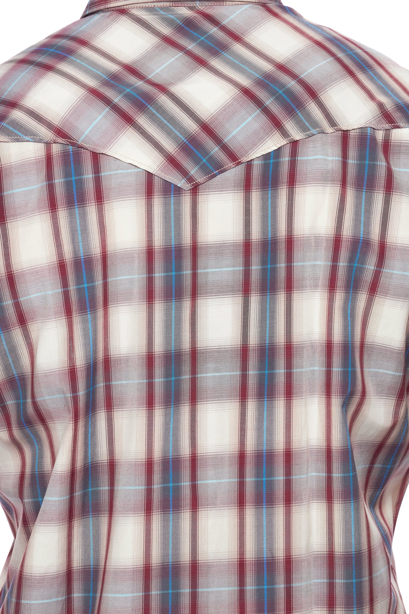 Men's Western Short Sleeve Pearl Snaps Plaid Shirt -PS400S-406