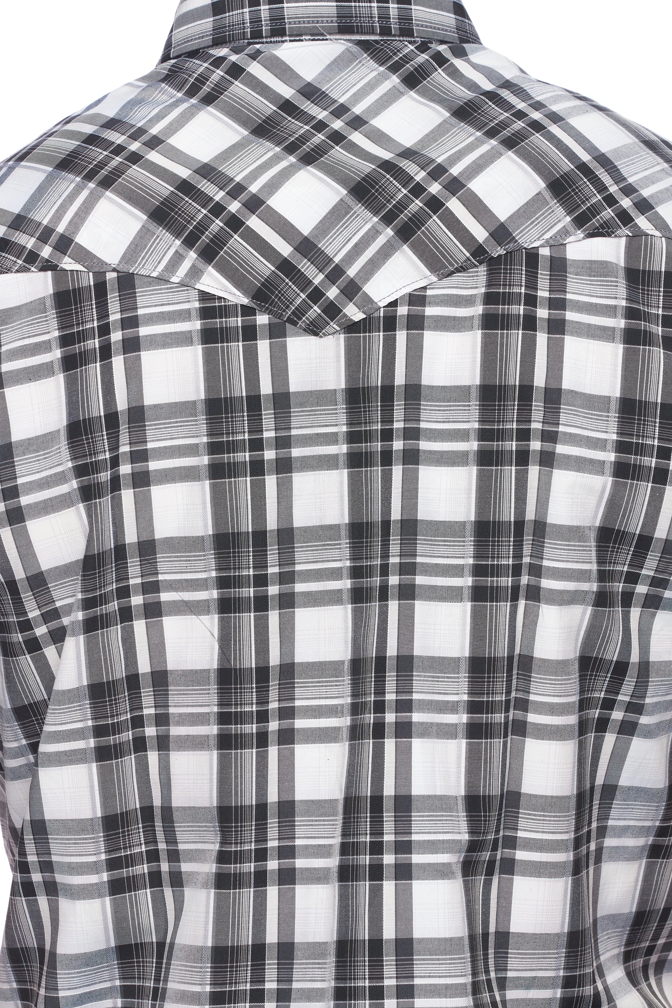 Men's Western Short Sleeve Pearl Snaps Plaid Shirt-PS400S-472 - Rodeo Clothing wholesale 