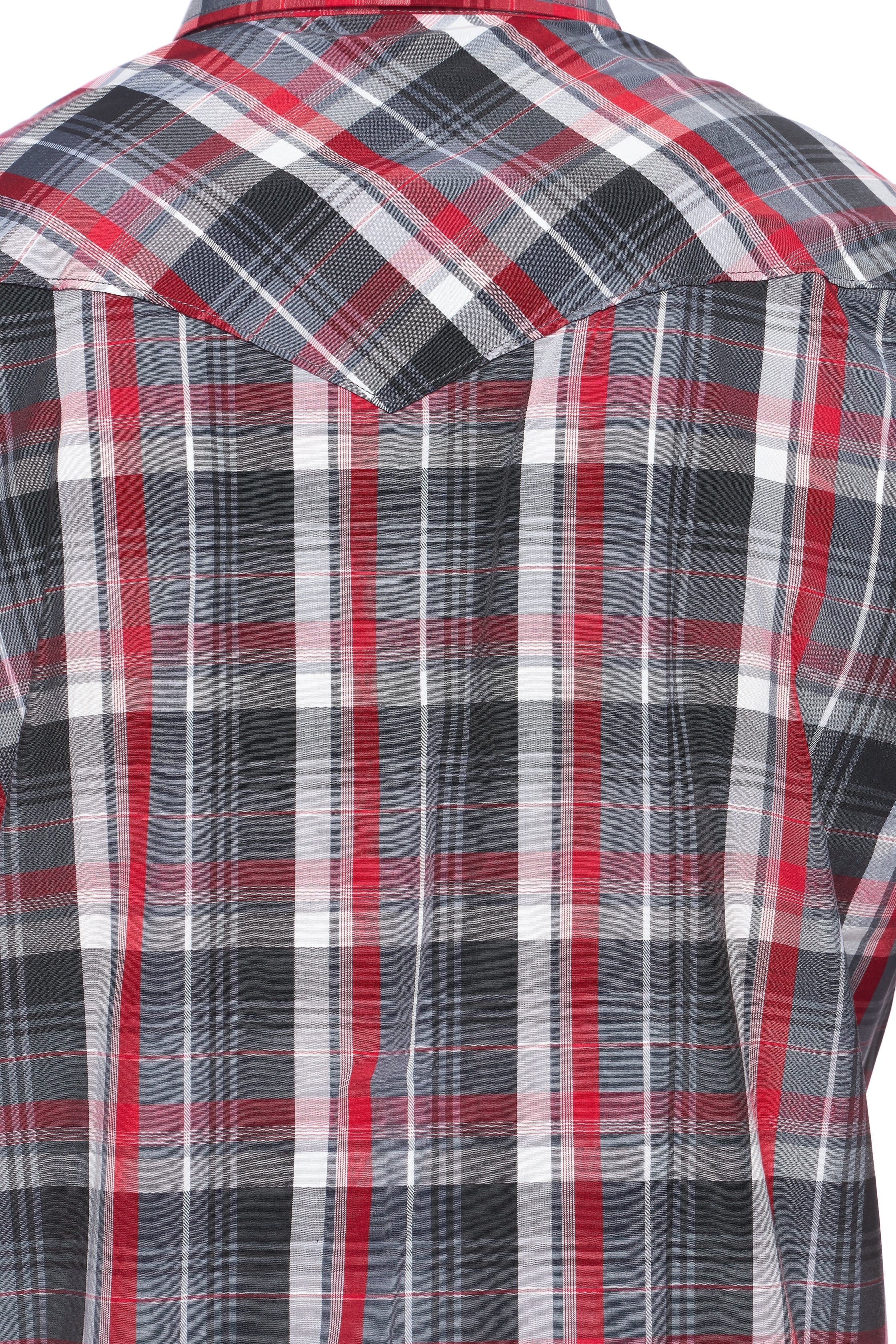 Men's Western Short Sleeve Pearl Snaps Plaid Shirt-PS400S-402 - Rodeo Clothing wholesale 