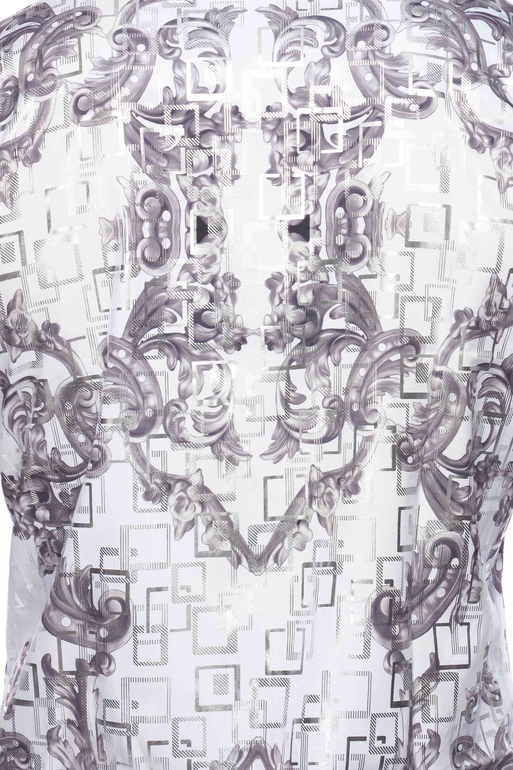 Mens Luxury Brand Printed Silk Like Shirts-HLS2002L-516 - Rodeo Clothing wholesale 