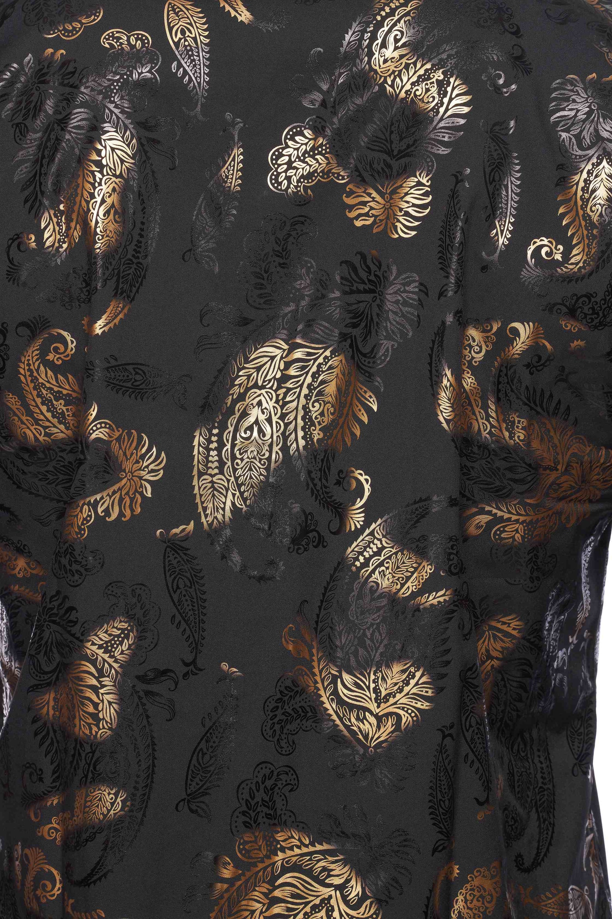Mens Luxury Brand Printed Silk Like Shirts-HLS2002L-527 - Rodeo Clothing wholesale 