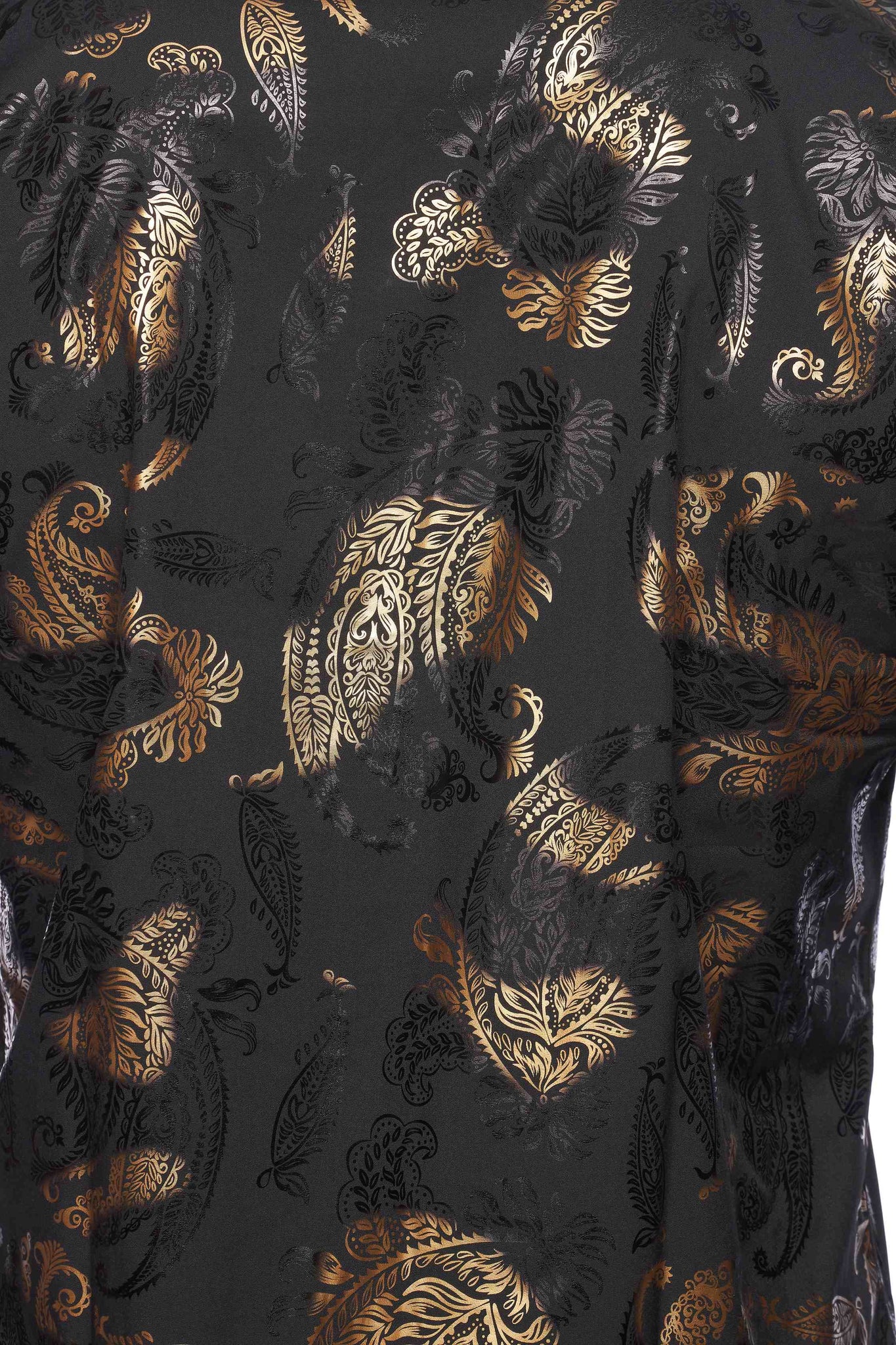 Mens Luxury Brand Printed Silk Like Shirts-HLS2002L-527