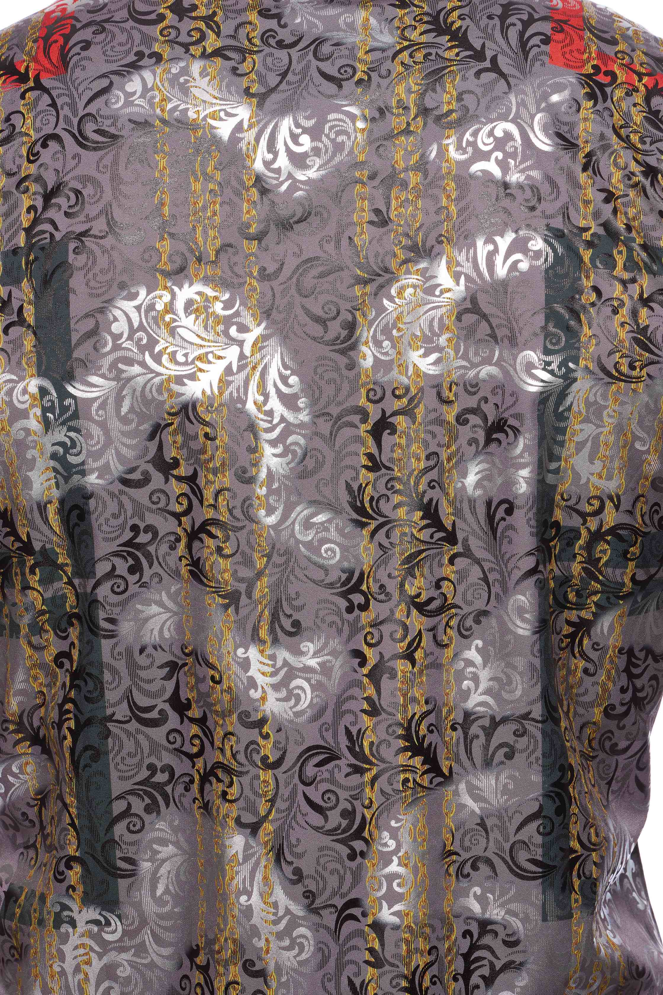 Mens Luxury Brand Printed Silk Like Shirts-HLS2002L-522 - Rodeo Clothing wholesale 