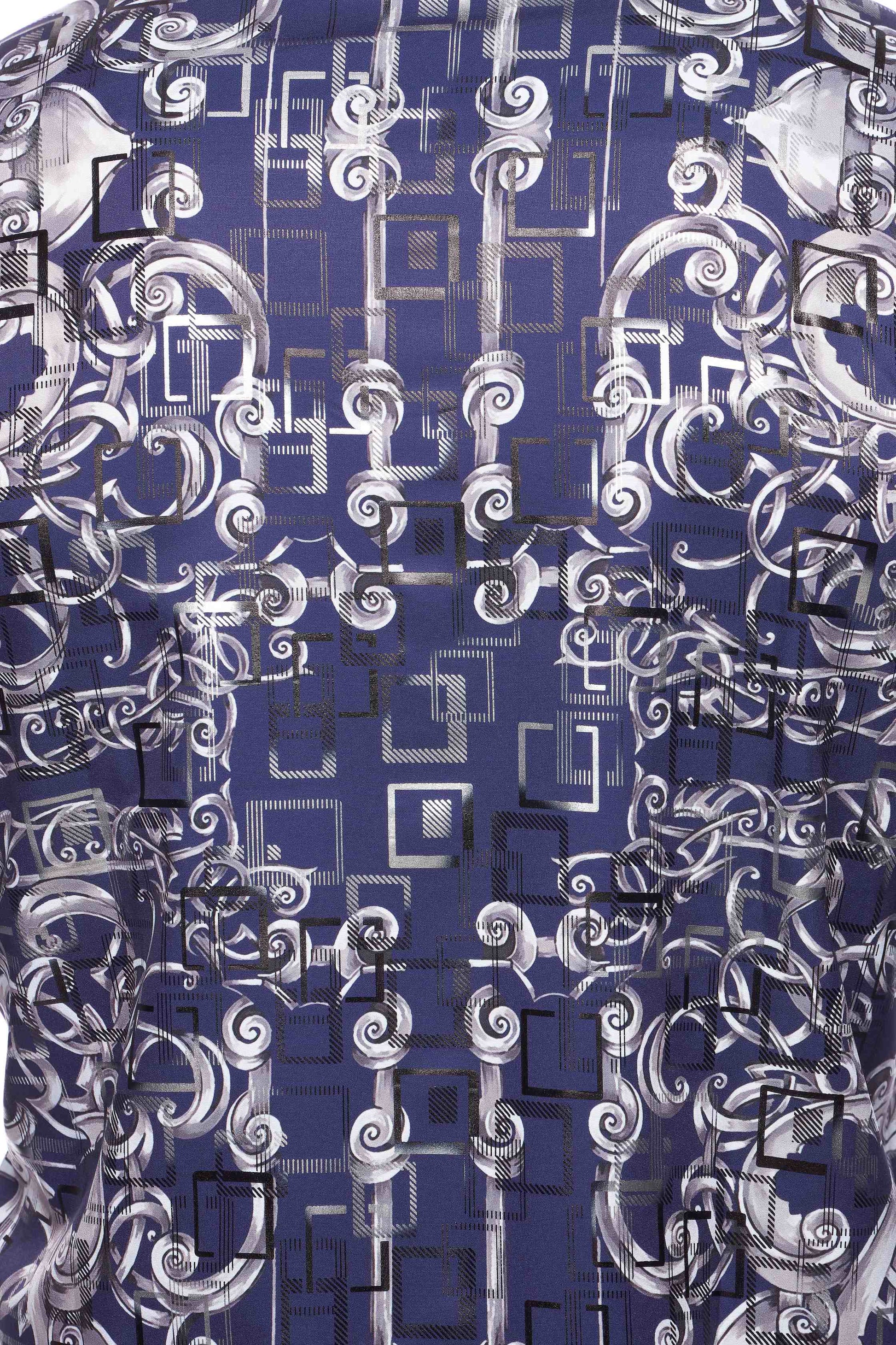 Mens Luxury Brand Printed Silk Like Shirts-HLS2002L-520 - Rodeo Clothing wholesale 
