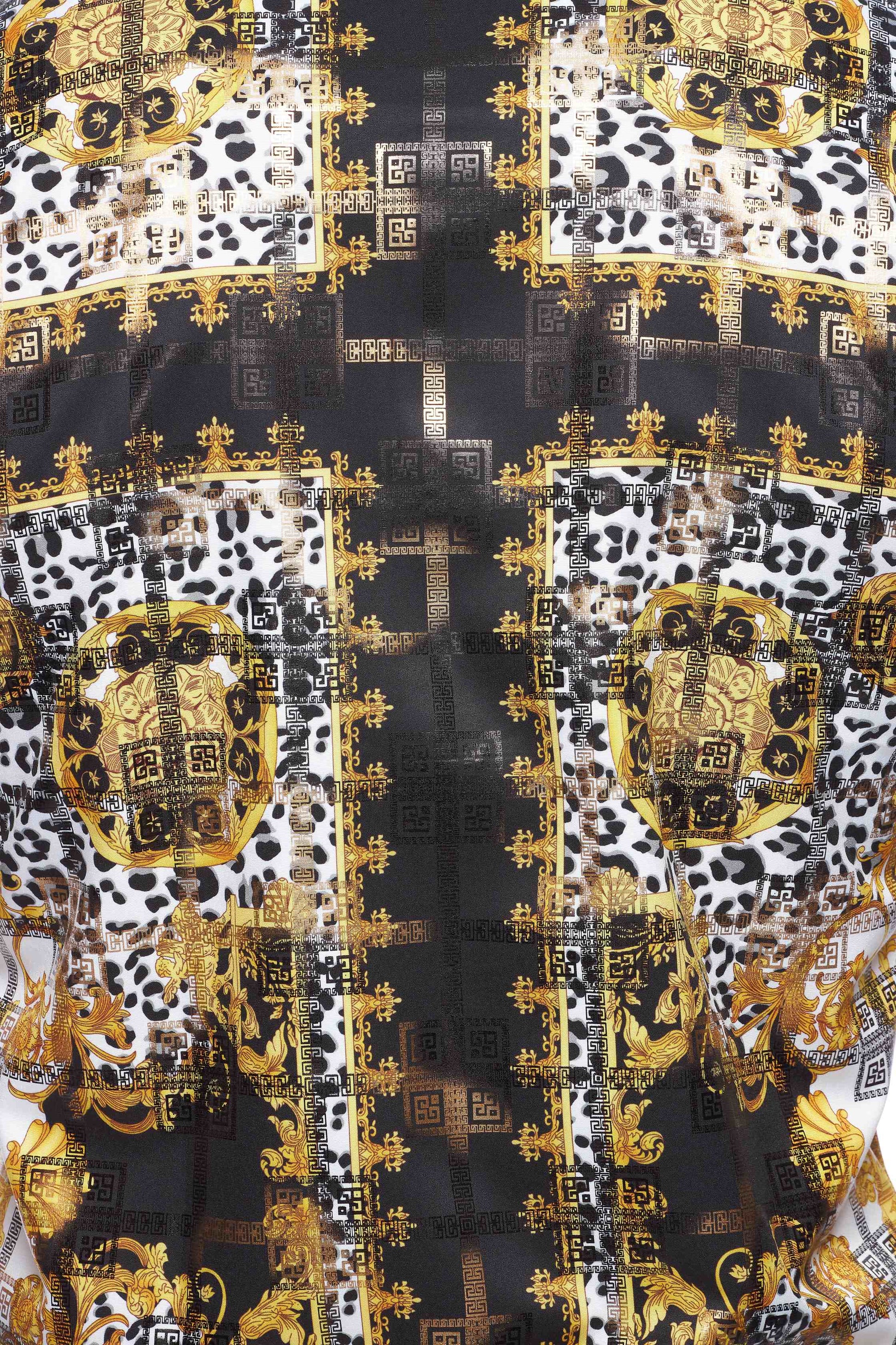 Mens Luxury Brand Printed Silk Like Shirts-HLS2002L-519 - Rodeo Clothing wholesale 