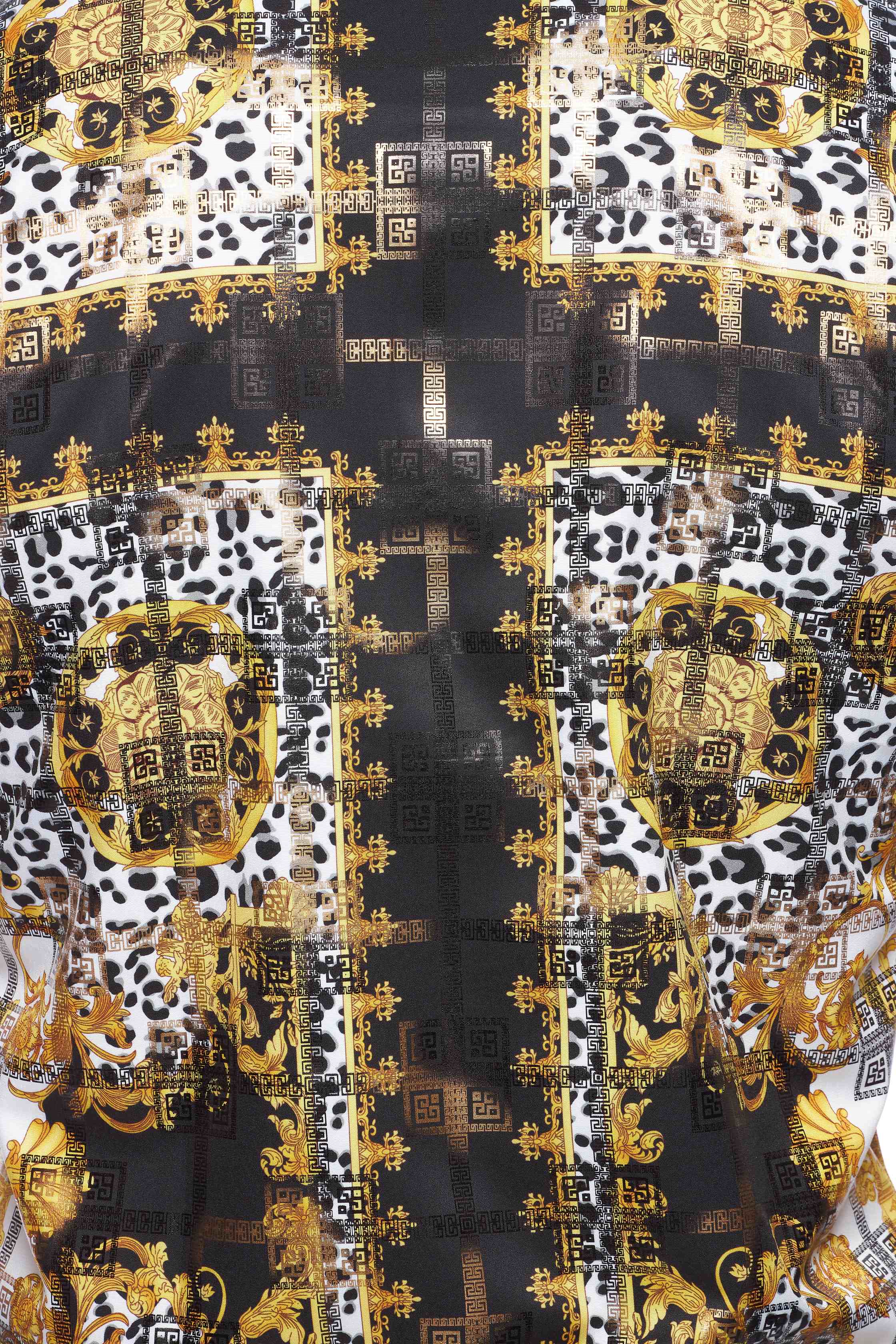 Mens Luxury Brand Printed Silk Like Shirts-HLS2002L-519 - Rodeo Clothing wholesale 