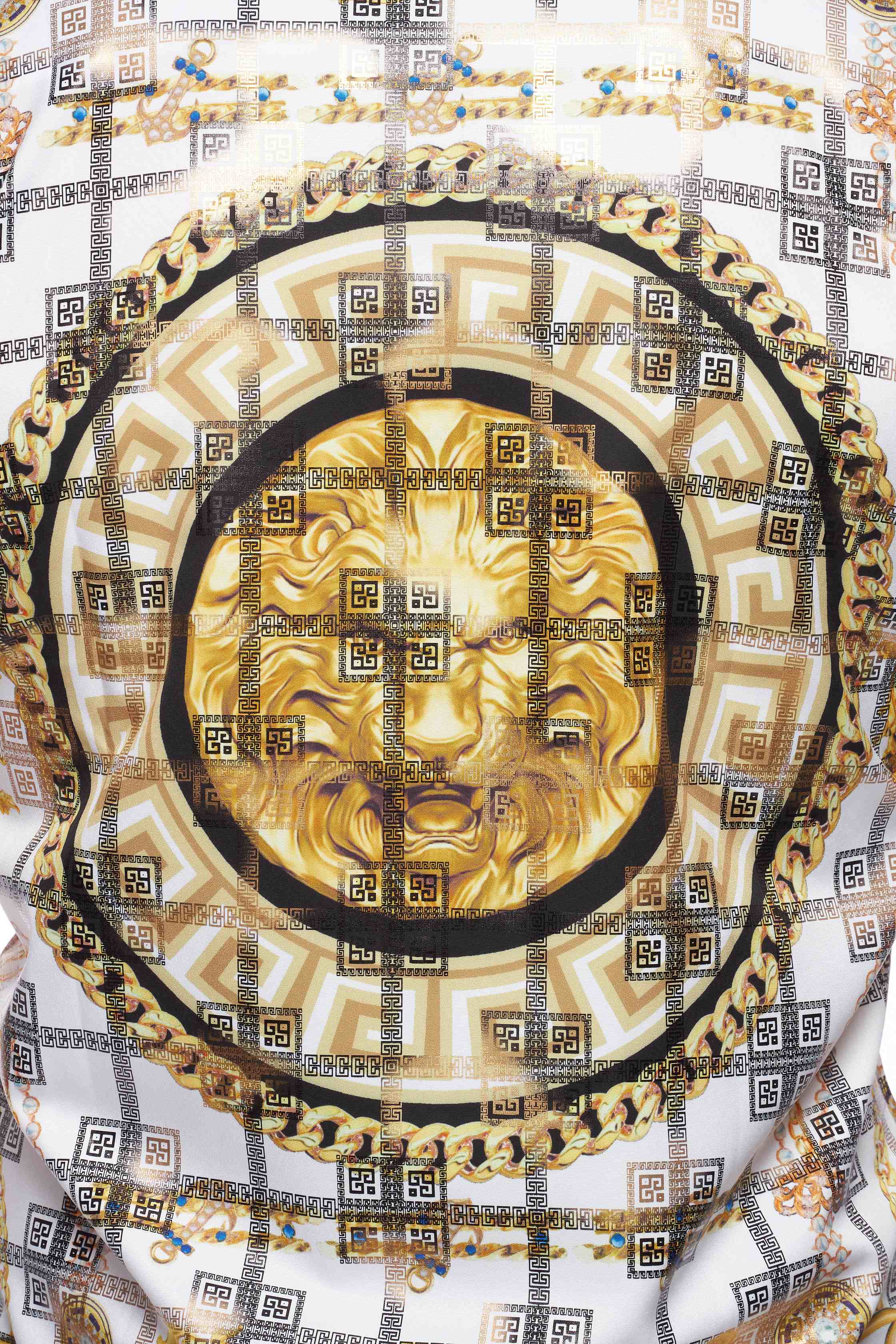 Mens Luxury Brand Printed Silk Like Shirts-HLS2002L-523 - Rodeo Clothing wholesale 