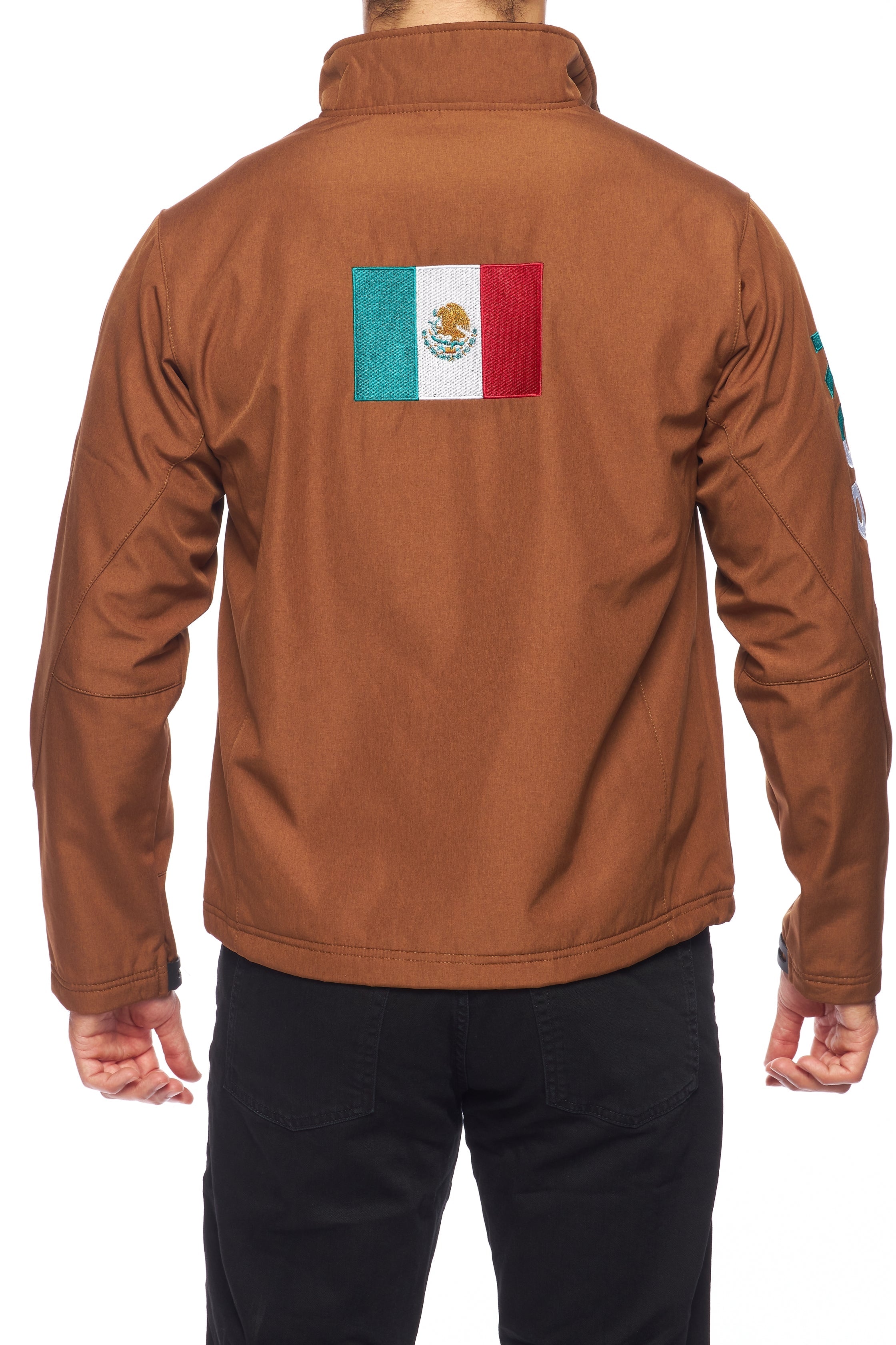 Men's Soft Shell Bonded Jacket-NJ650-EMB-MEX-COGNAC - Rodeo Clothing wholesale 