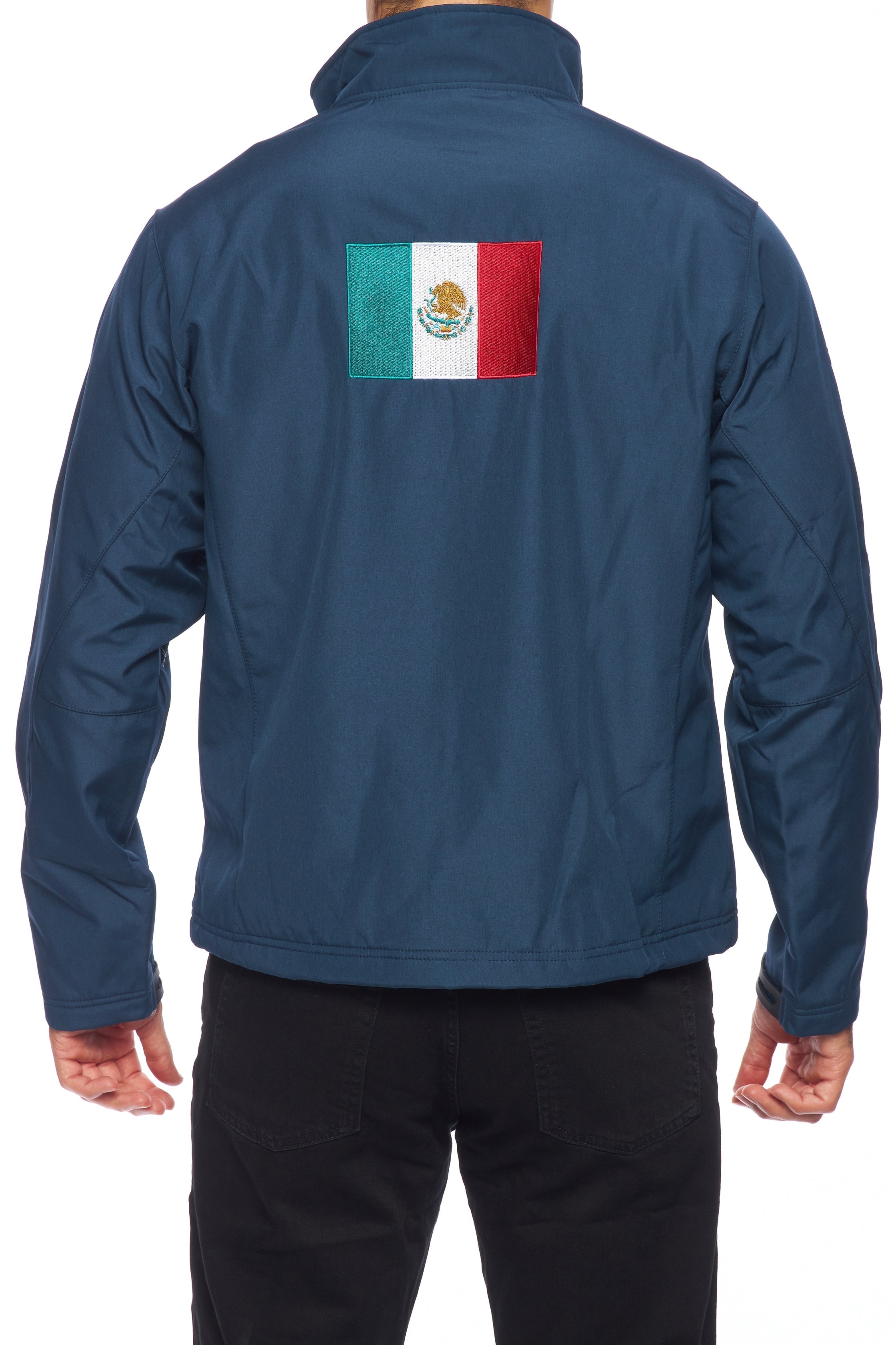 Men's Soft Shell Bonded Jacket-NJ650-EMB-MEX- NAVY - Rodeo Clothing wholesale 