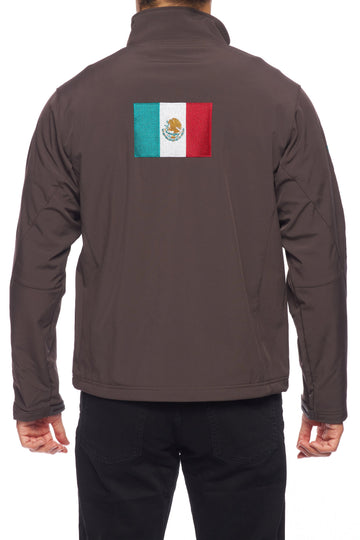 Men's Soft Shell Bonded Jacket-NJ650-EMB-MEX-BROWN - Rodeo Clothing wholesale 