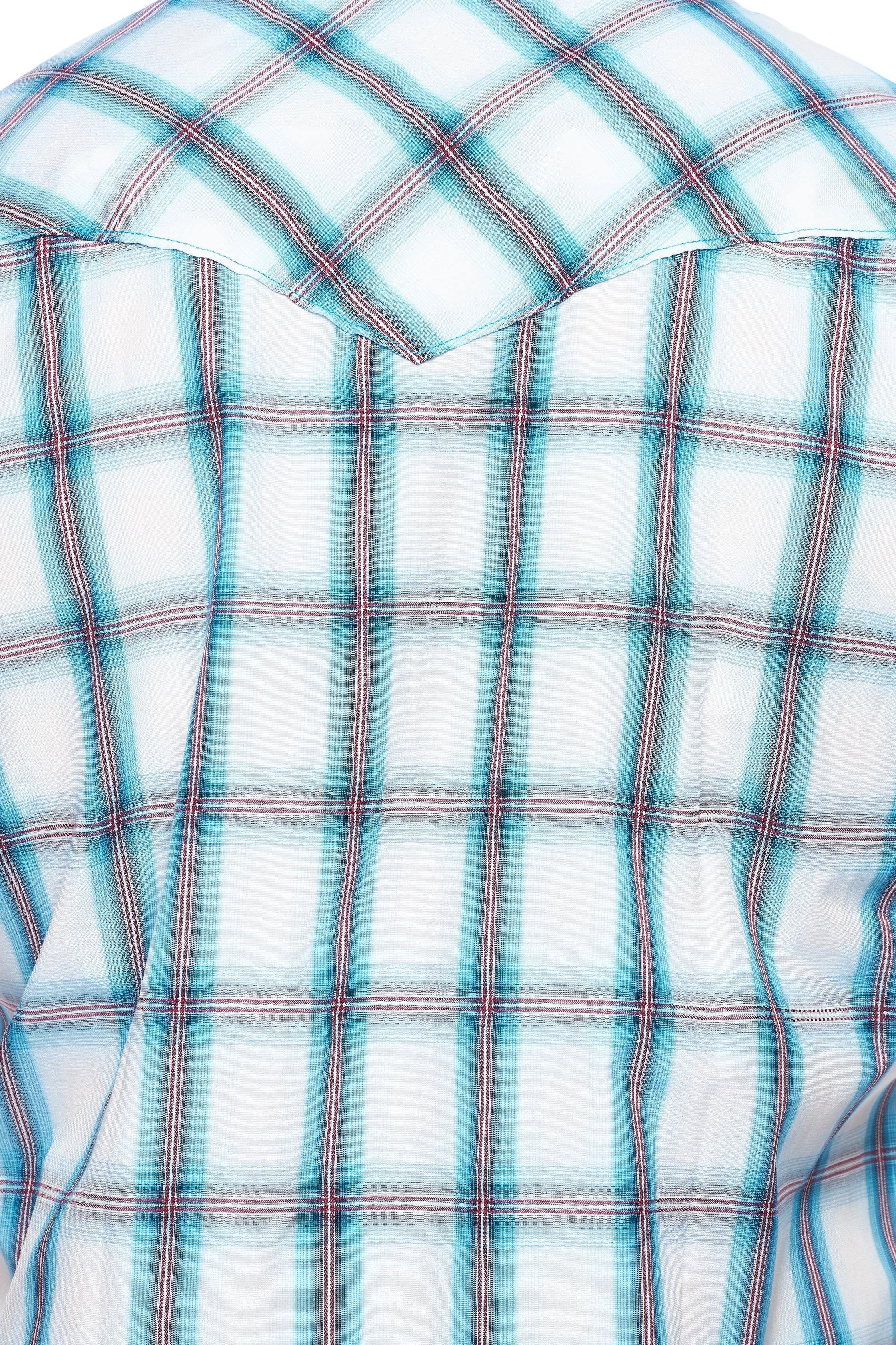 Men's Western Short Sleeve Pearl Snaps Plaid Shirt-PS400S-410 - Rodeo Clothing wholesale 